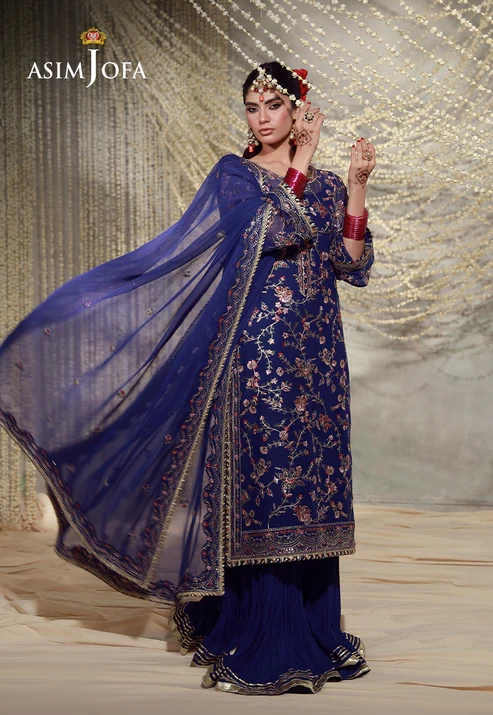 AJULFE-10 Embroidered Chiffon 3 Pcs