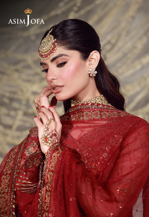 AJULFE-08 Embroidered Poly Net 3 Pcs