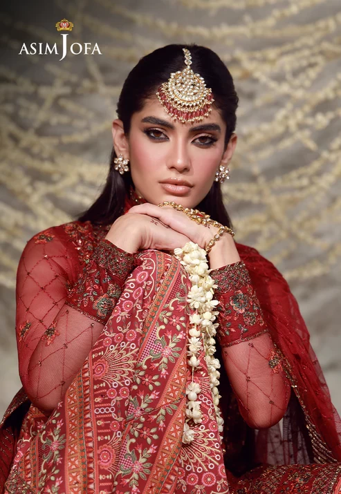 AJULFE-08 Embroidered Poly Net 3 Pcs