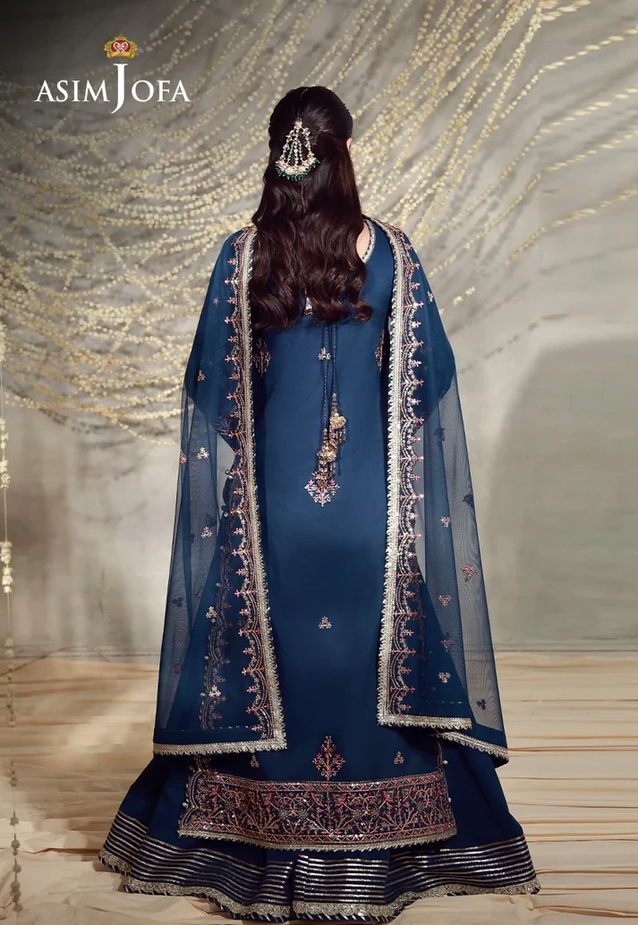 AJULFE-13 Embroidered Slub Lawn 3 Pcs