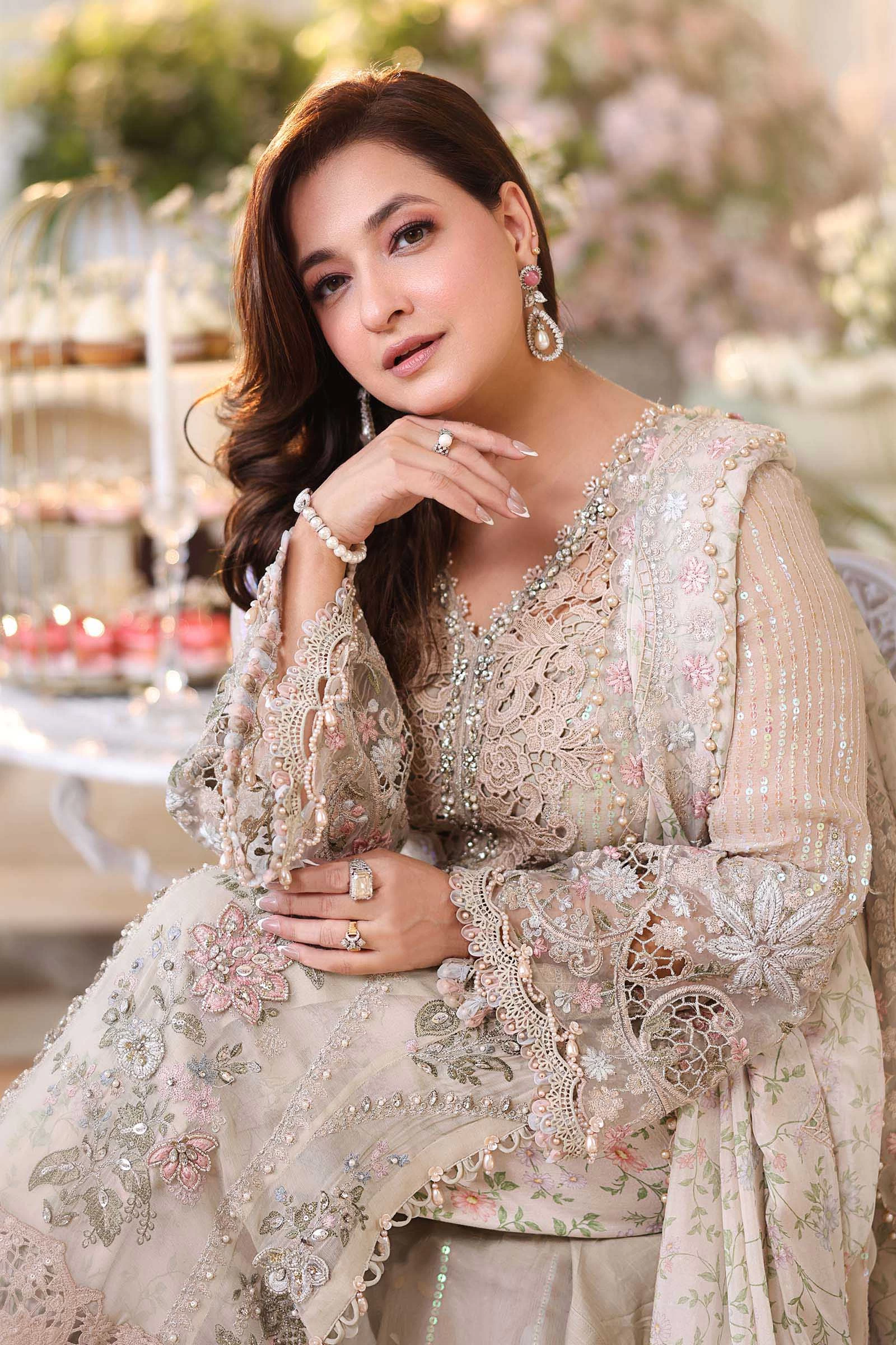 3 Piece Embroidered Chiffon Suit - MPC-26-107