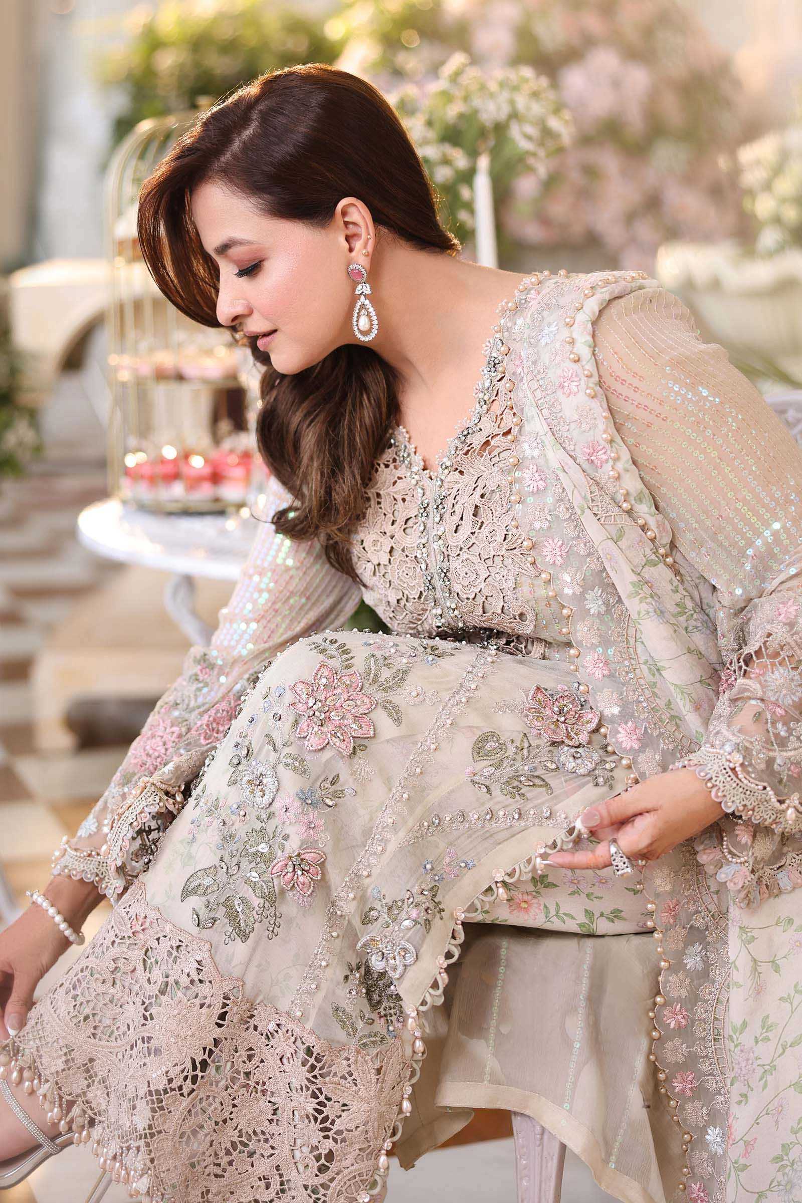 3 Piece Embroidered Chiffon Suit - MPC-26-107
