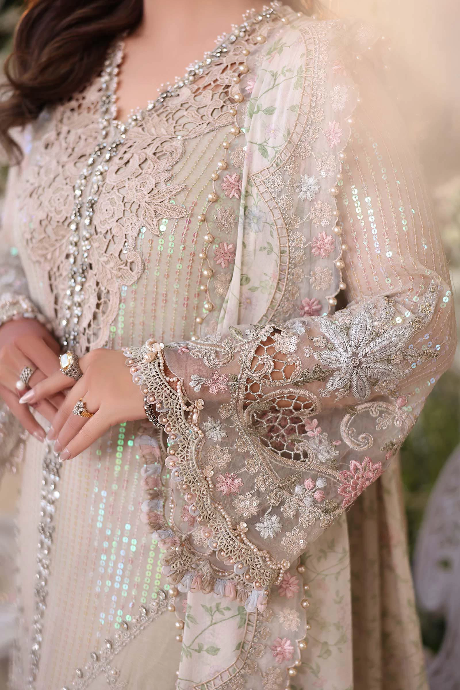 3 Piece Embroidered Chiffon Suit - MPC-26-107