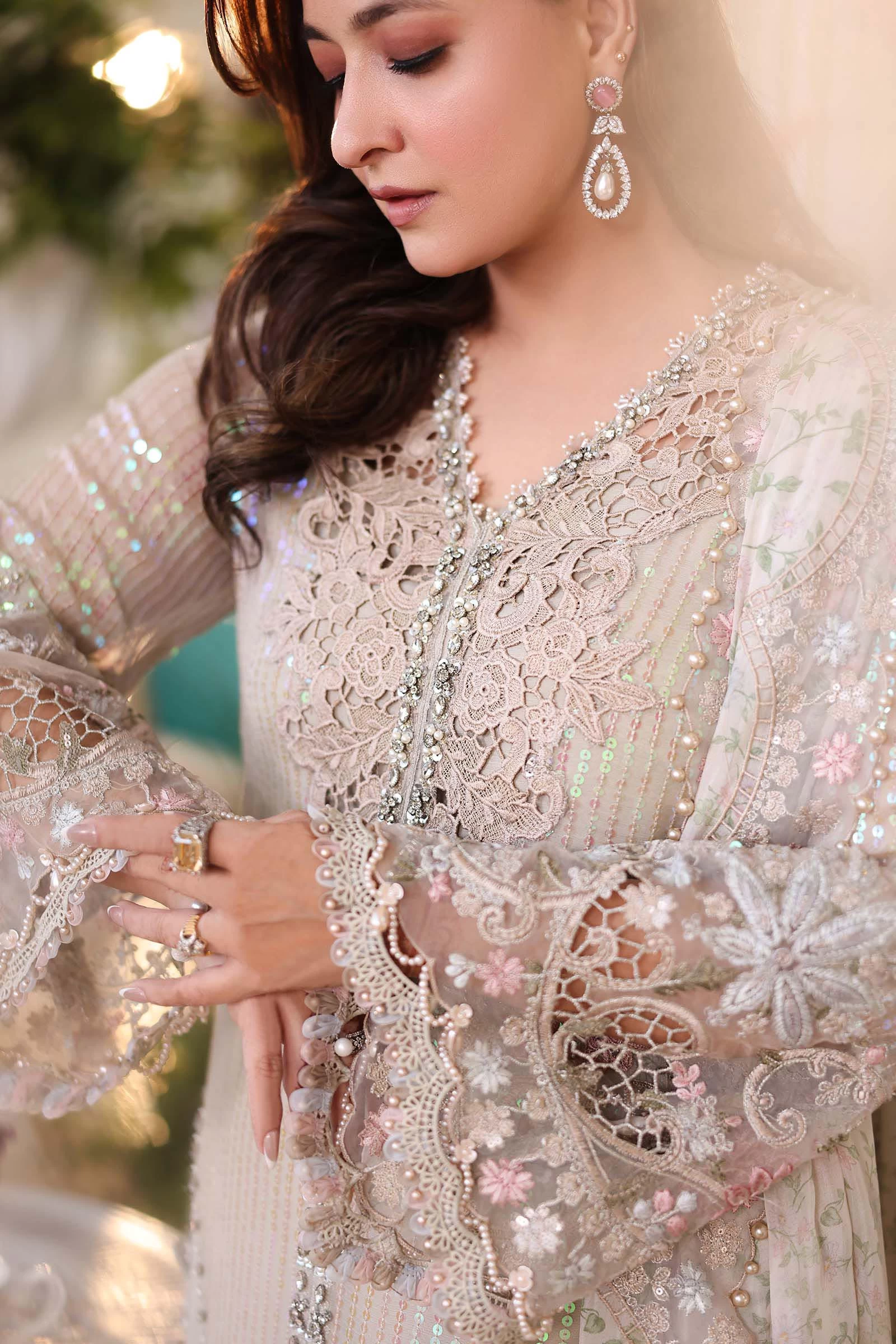 3 Piece Embroidered Chiffon Suit - MPC-26-107