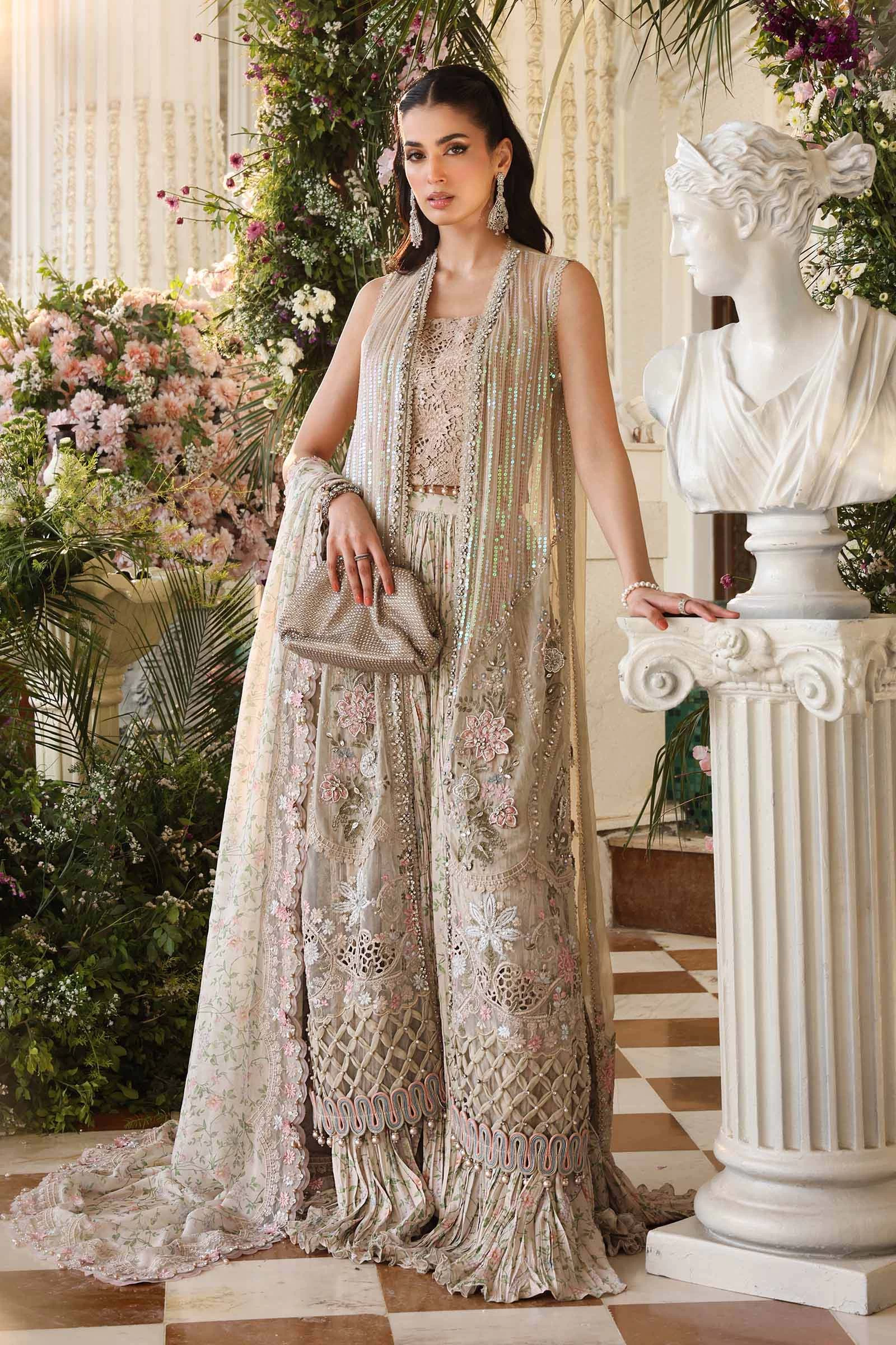 3 Piece Embroidered Chiffon Suit - MPC-26-107