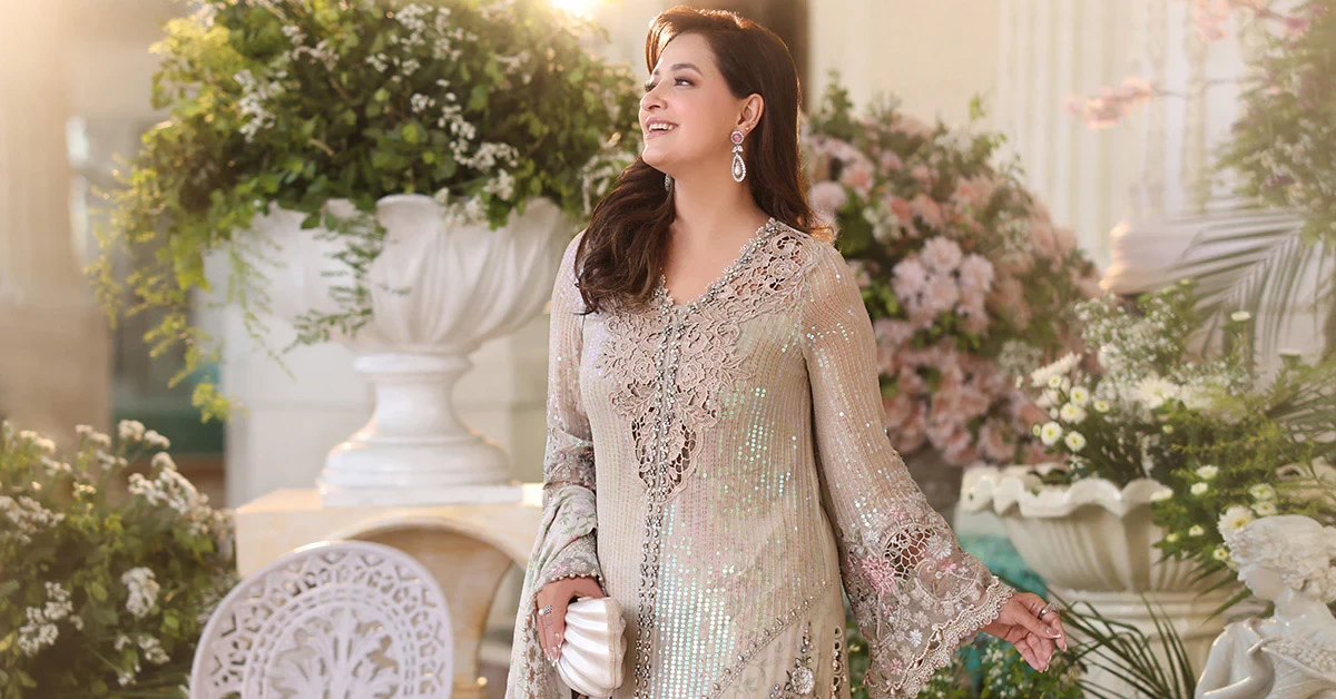 3 Piece Embroidered Chiffon Suit - MPC-26-107