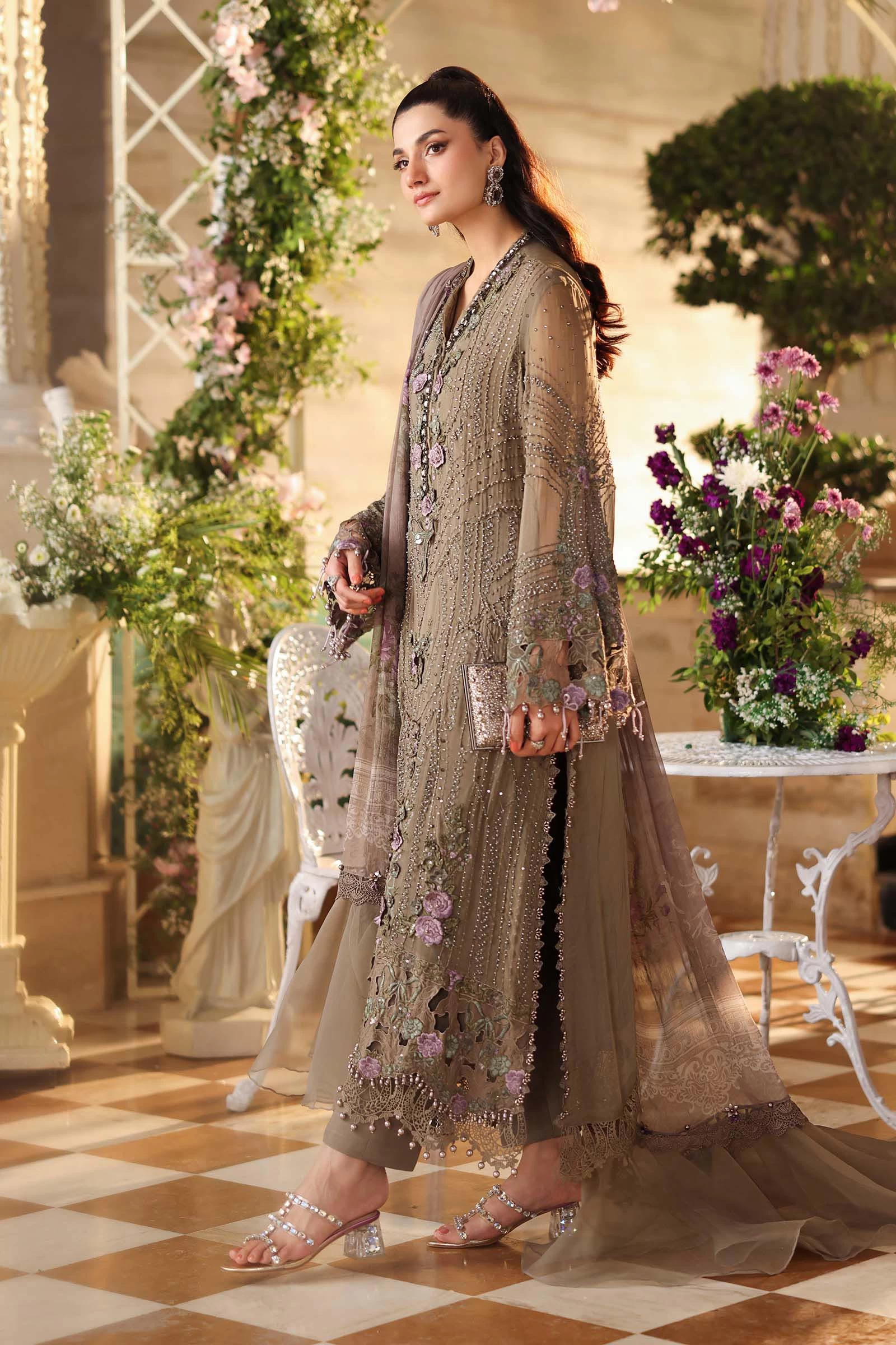 3 Piece Embroidered Chiffon Suit - MPC-26-102