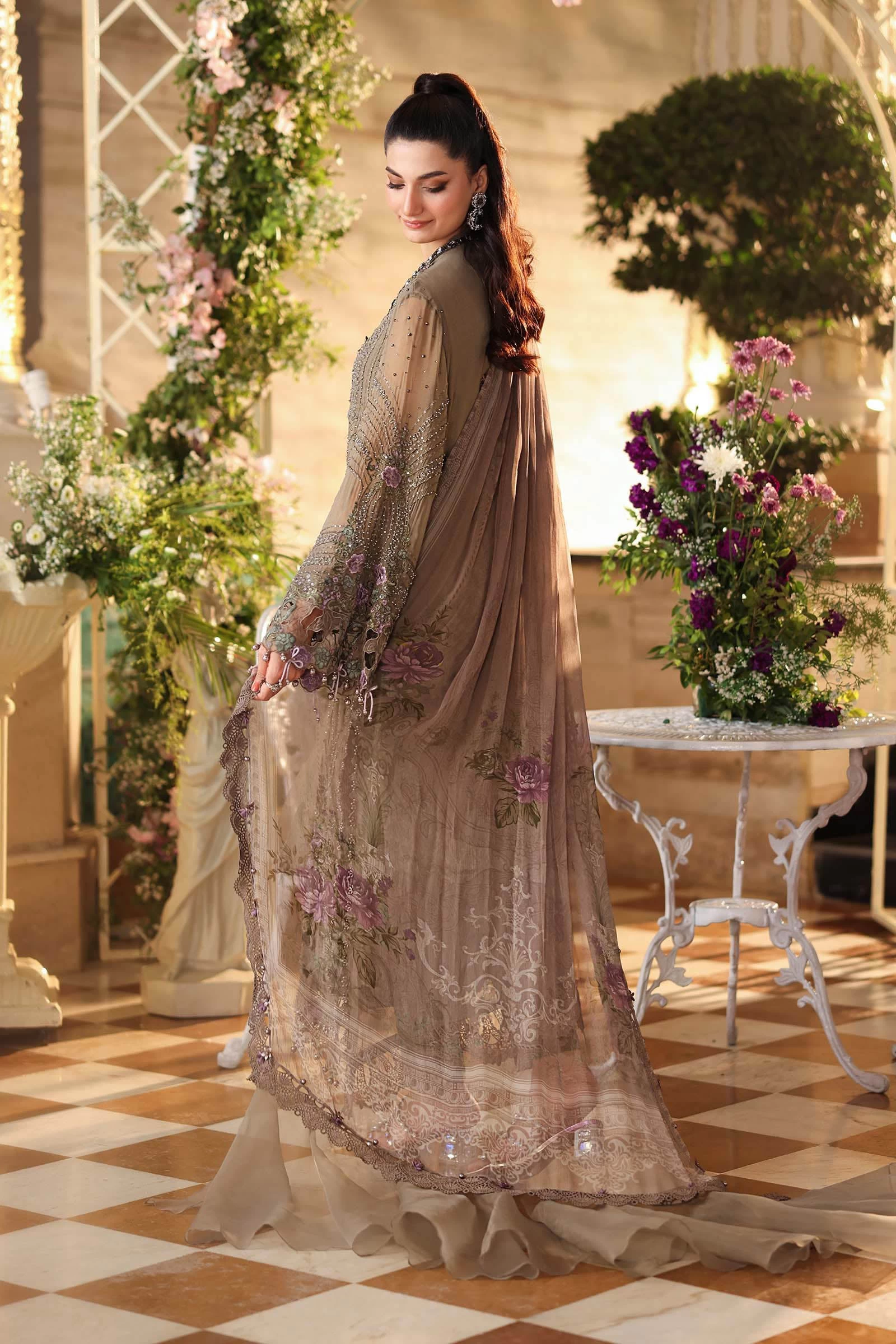 3 Piece Embroidered Chiffon Suit - MPC-26-102