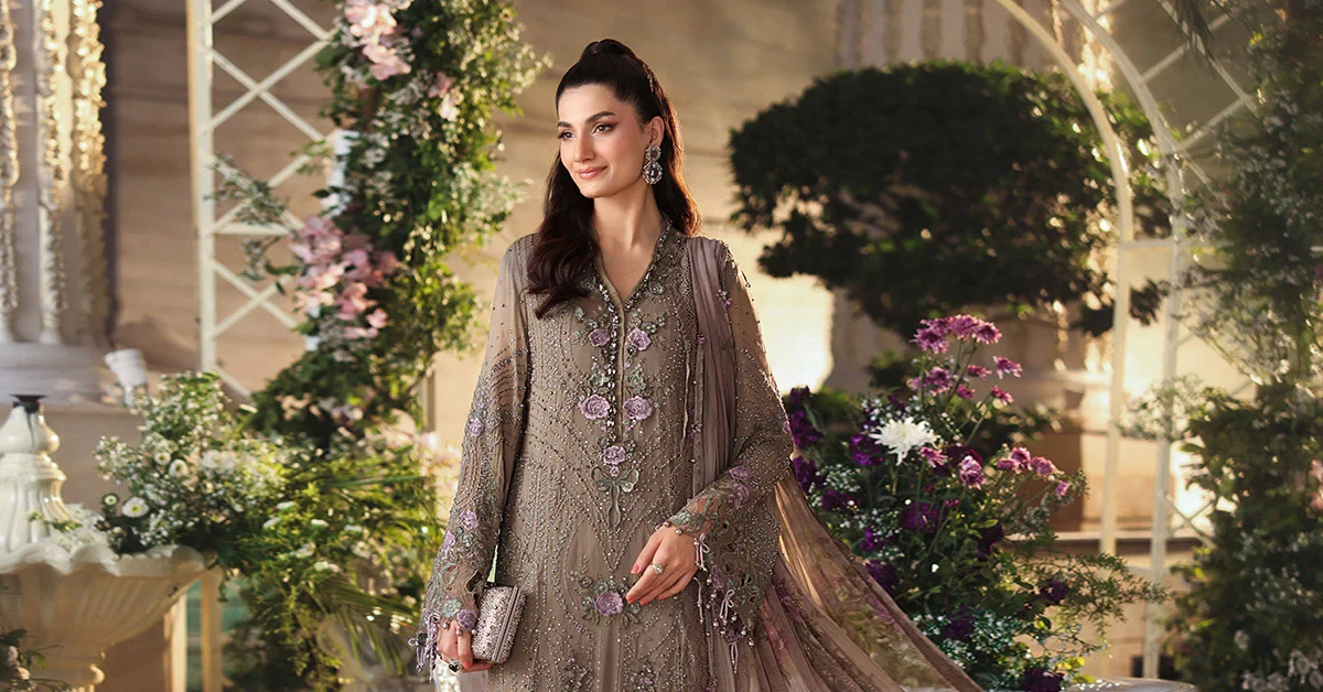 3 Piece Embroidered Chiffon Suit - MPC-26-102