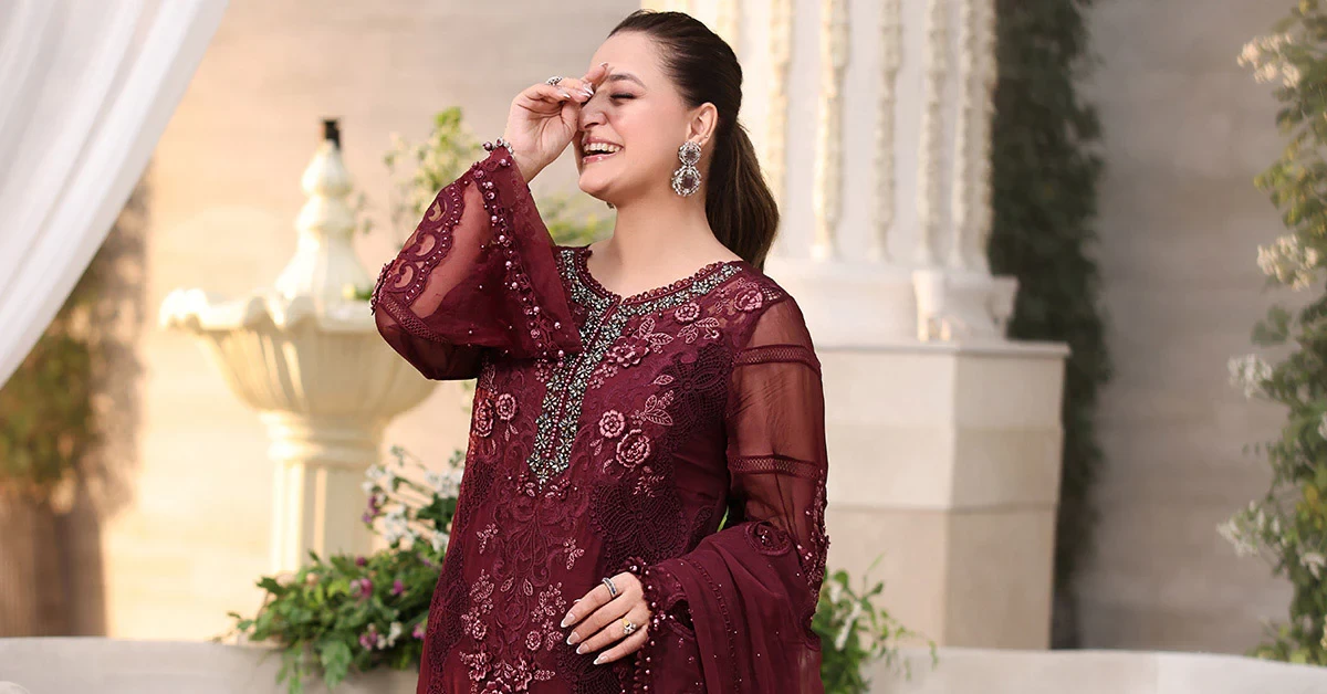 3 Piece Embroidered Chiffon Suit - MPC-26-108