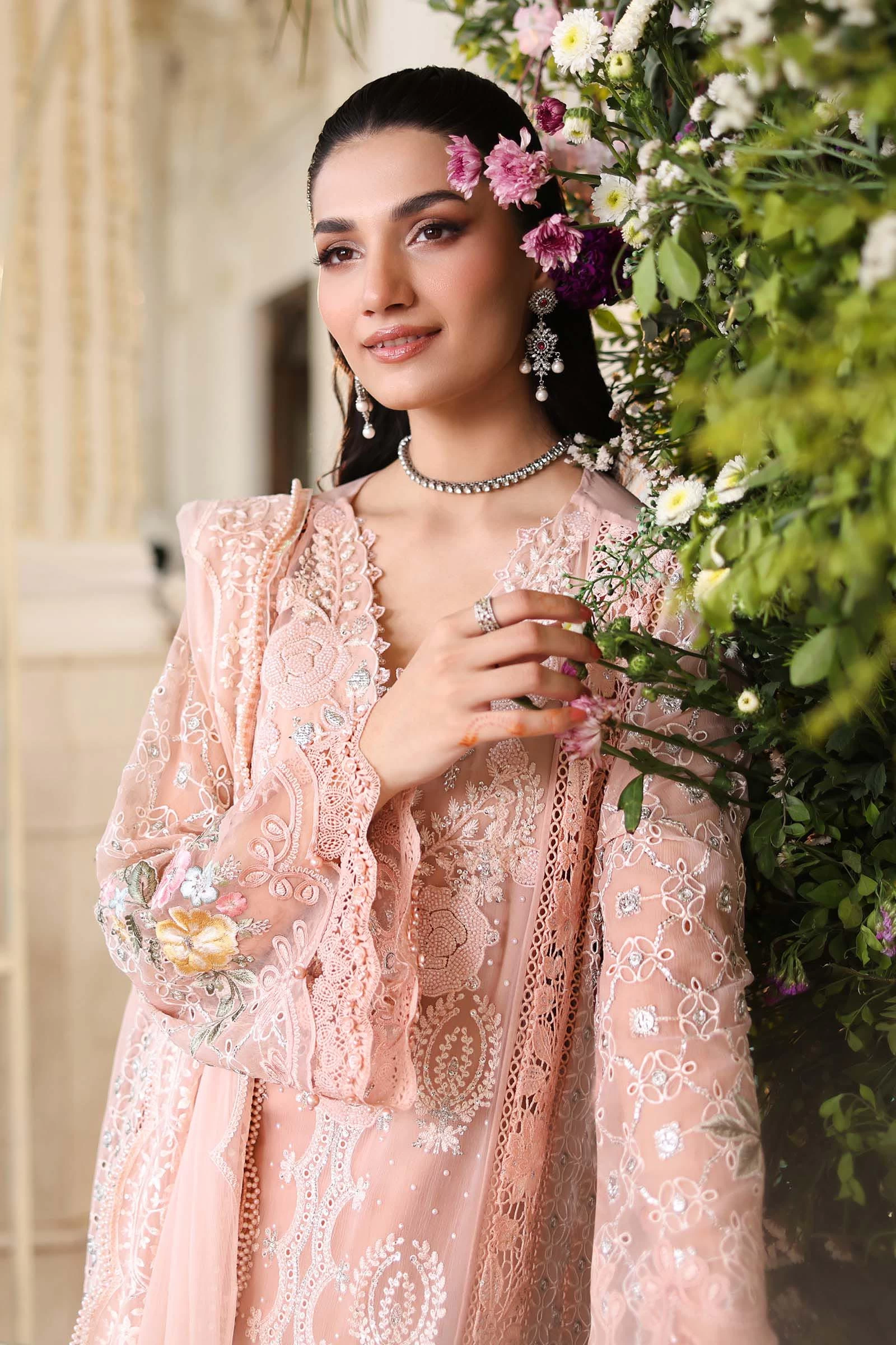 3 Piece Embroidered Chiffon Suit - MPC-26-104