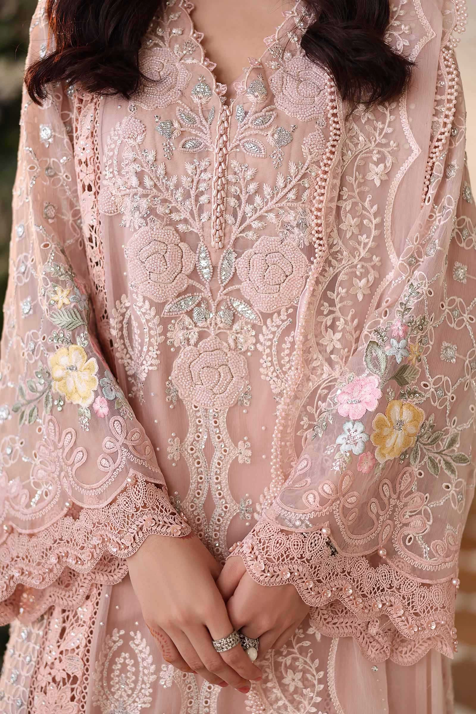 3 Piece Embroidered Chiffon Suit - MPC-26-104