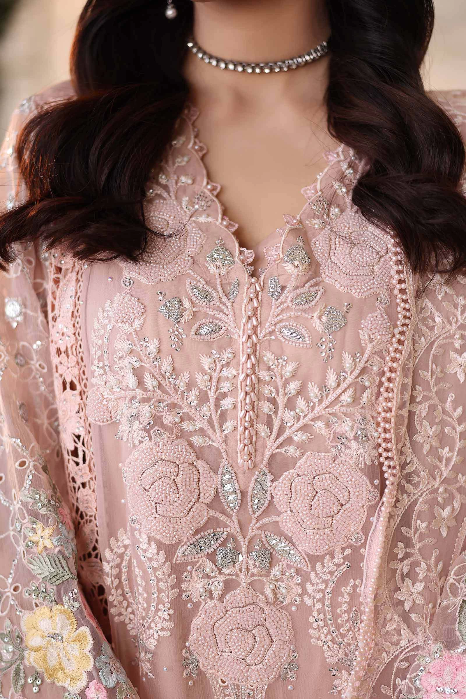 3 Piece Embroidered Chiffon Suit - MPC-26-104