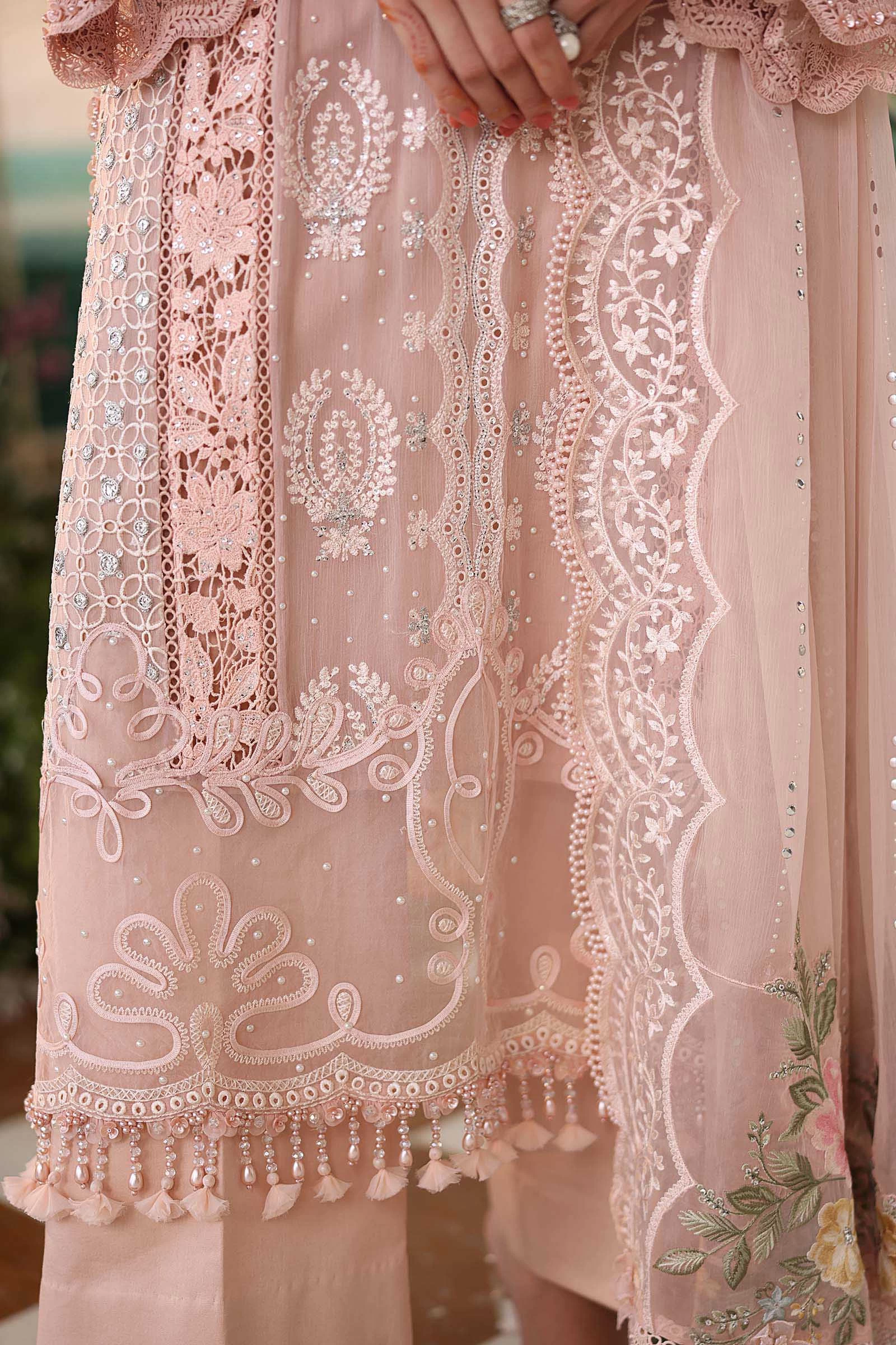 3 Piece Embroidered Chiffon Suit - MPC-26-104