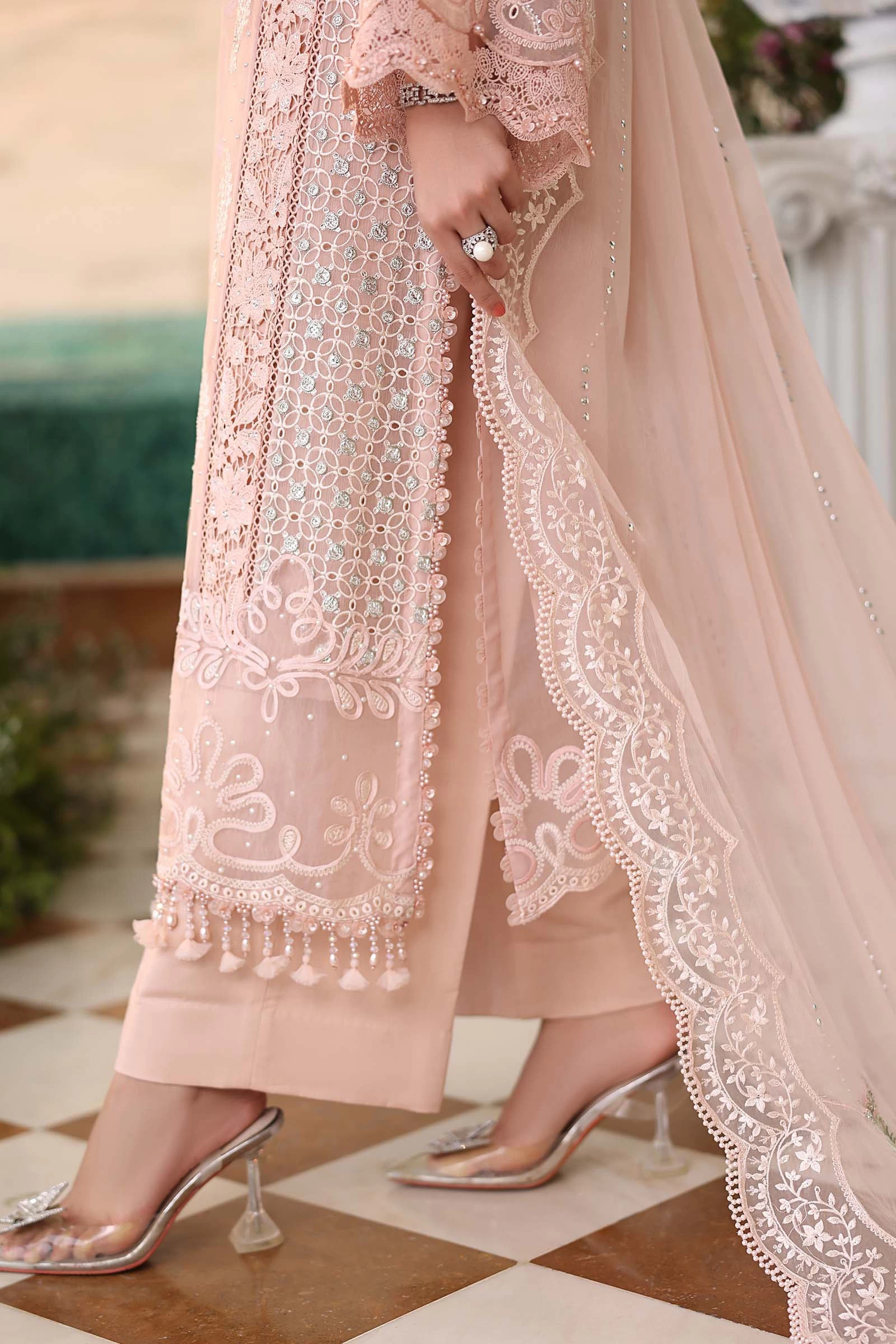 3 Piece Embroidered Chiffon Suit - MPC-26-104