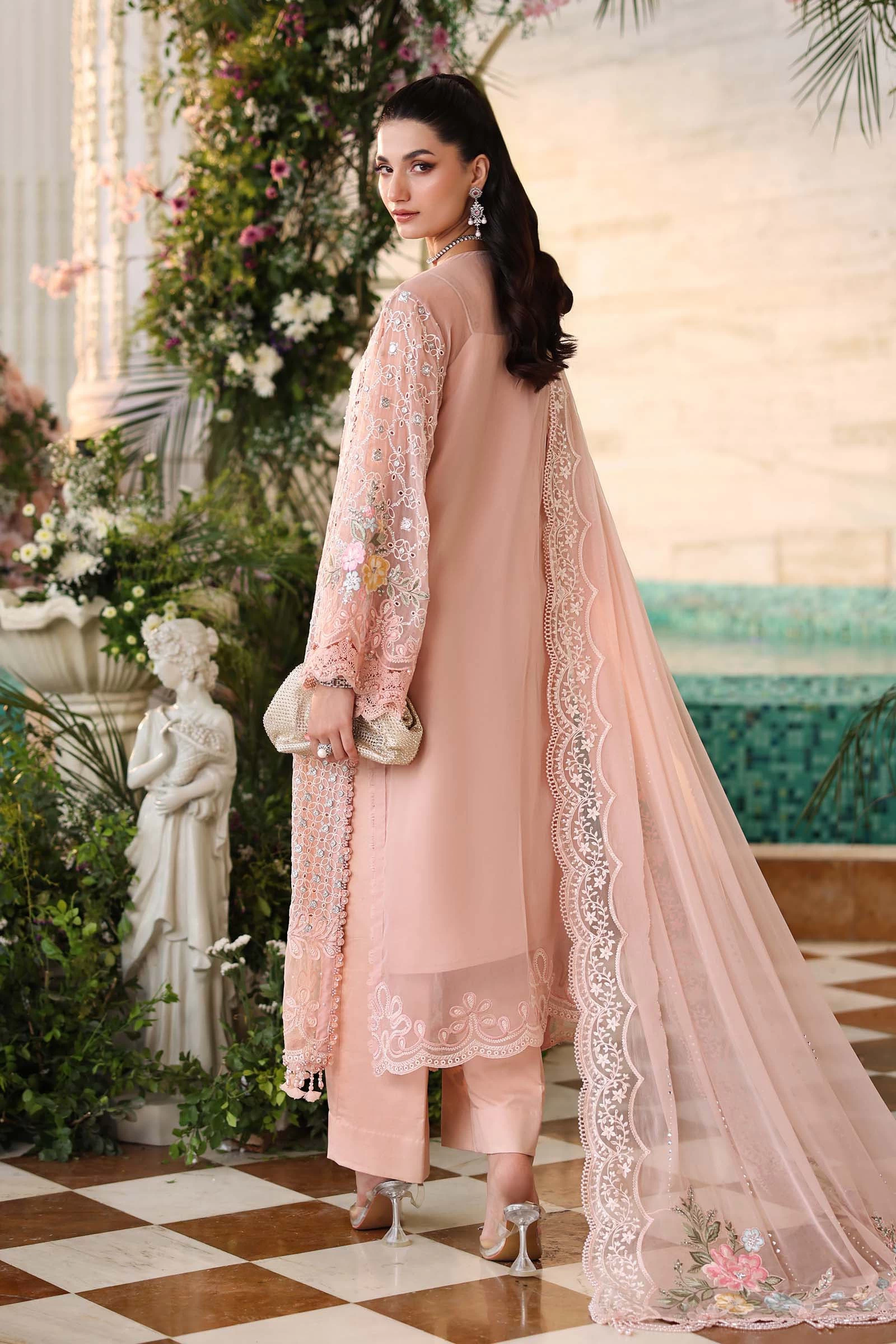 3 Piece Embroidered Chiffon Suit - MPC-26-104