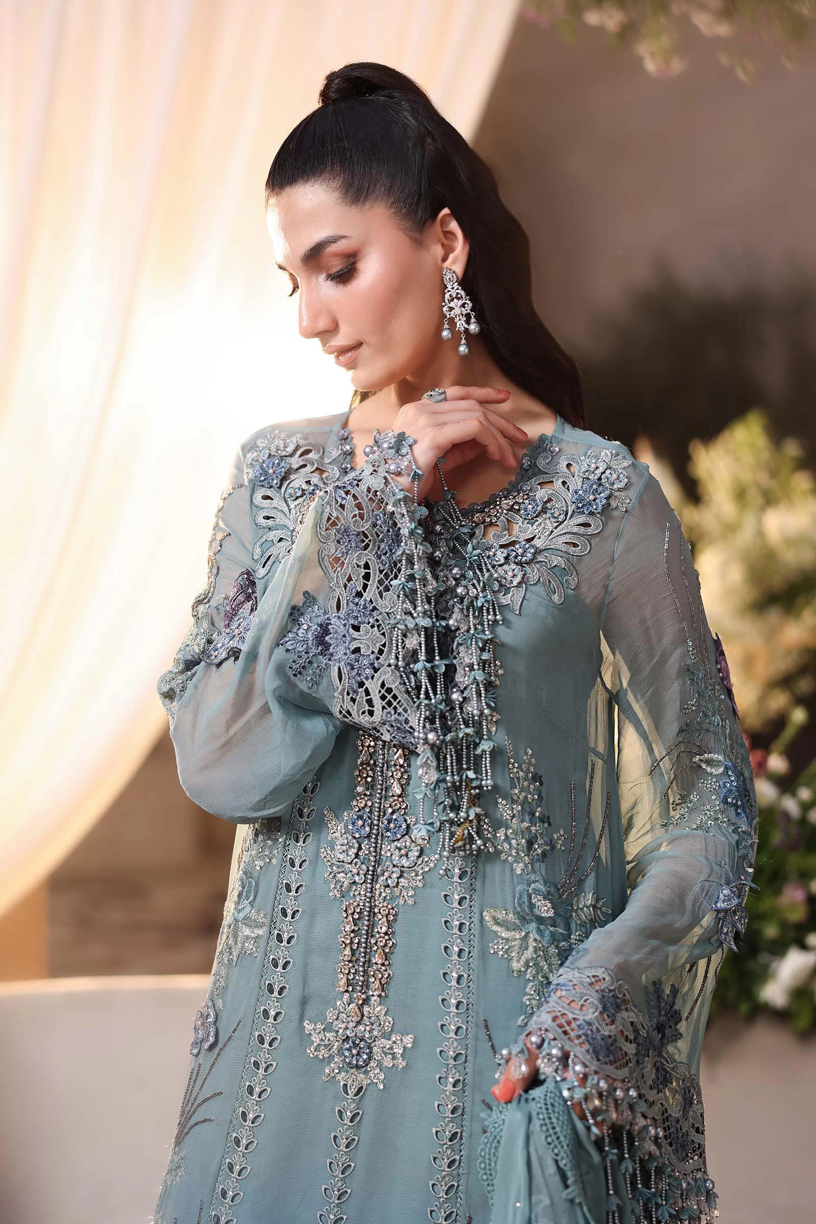 3 Piece Embroidered Chiffon Suit - MPC-26-106