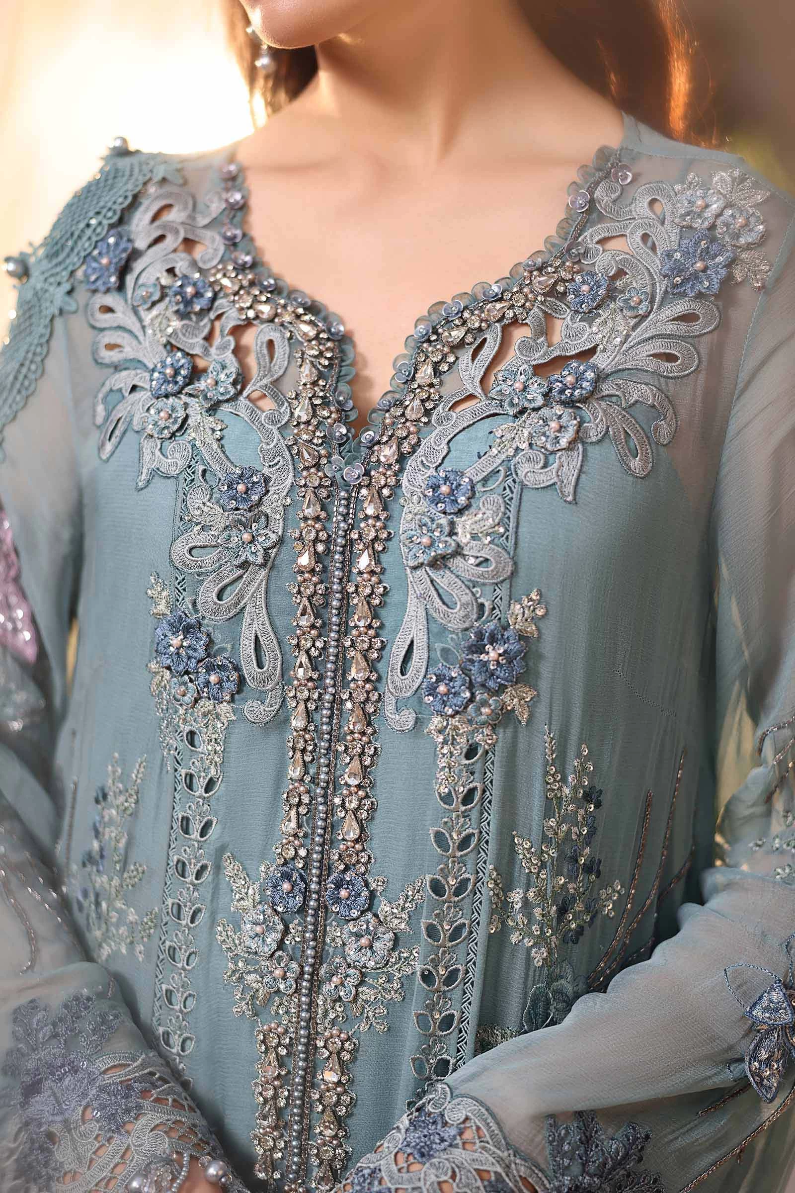3 Piece Embroidered Chiffon Suit - MPC-26-106