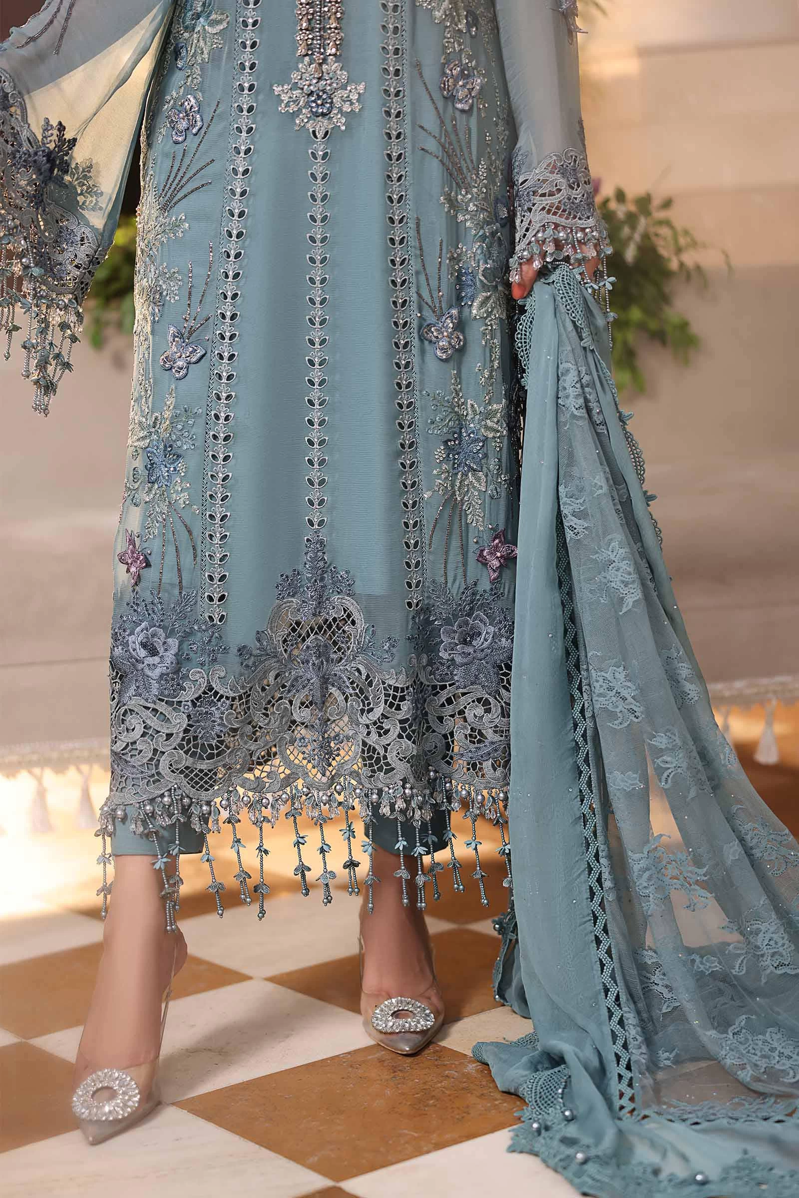 3 Piece Embroidered Chiffon Suit - MPC-26-106