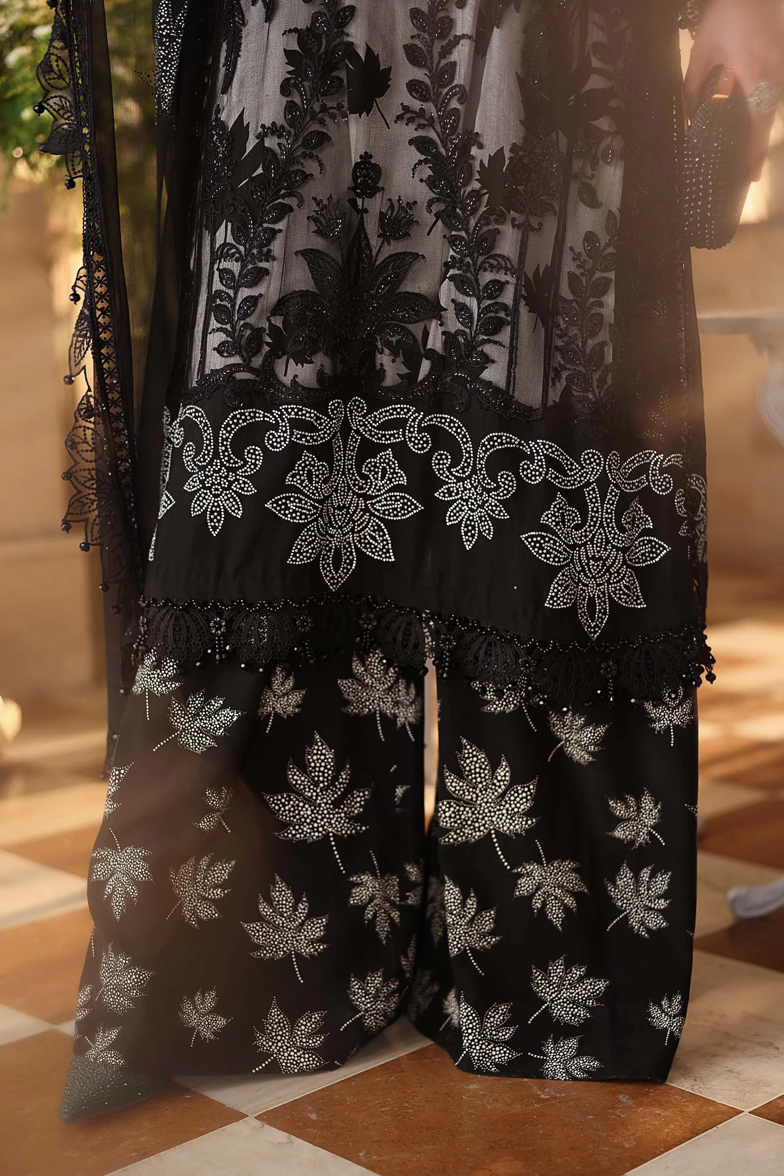 3 Piece Embroidered Chiffon Suit - MPC-26-101