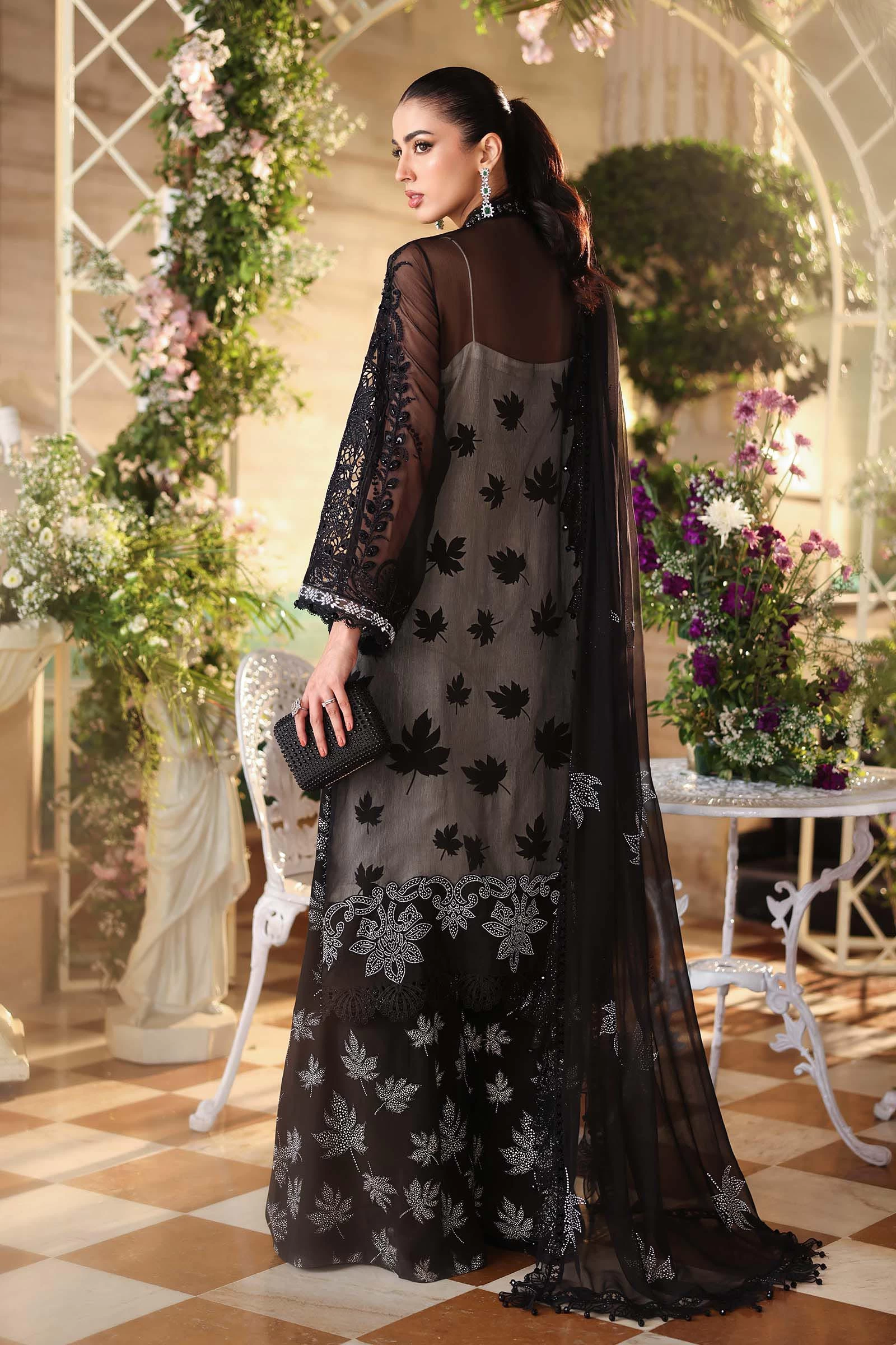 3 Piece Embroidered Chiffon Suit - MPC-26-101