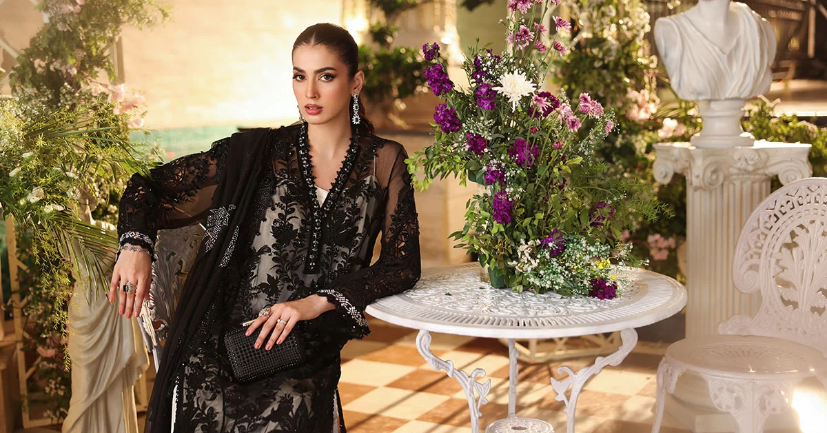 3 Piece Embroidered Chiffon Suit - MPC-26-101