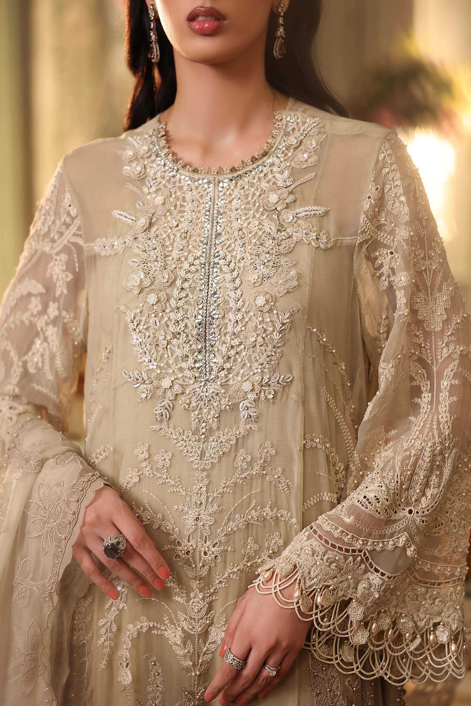 3 Piece Embroidered Chiffon Suit - MPC-26-103