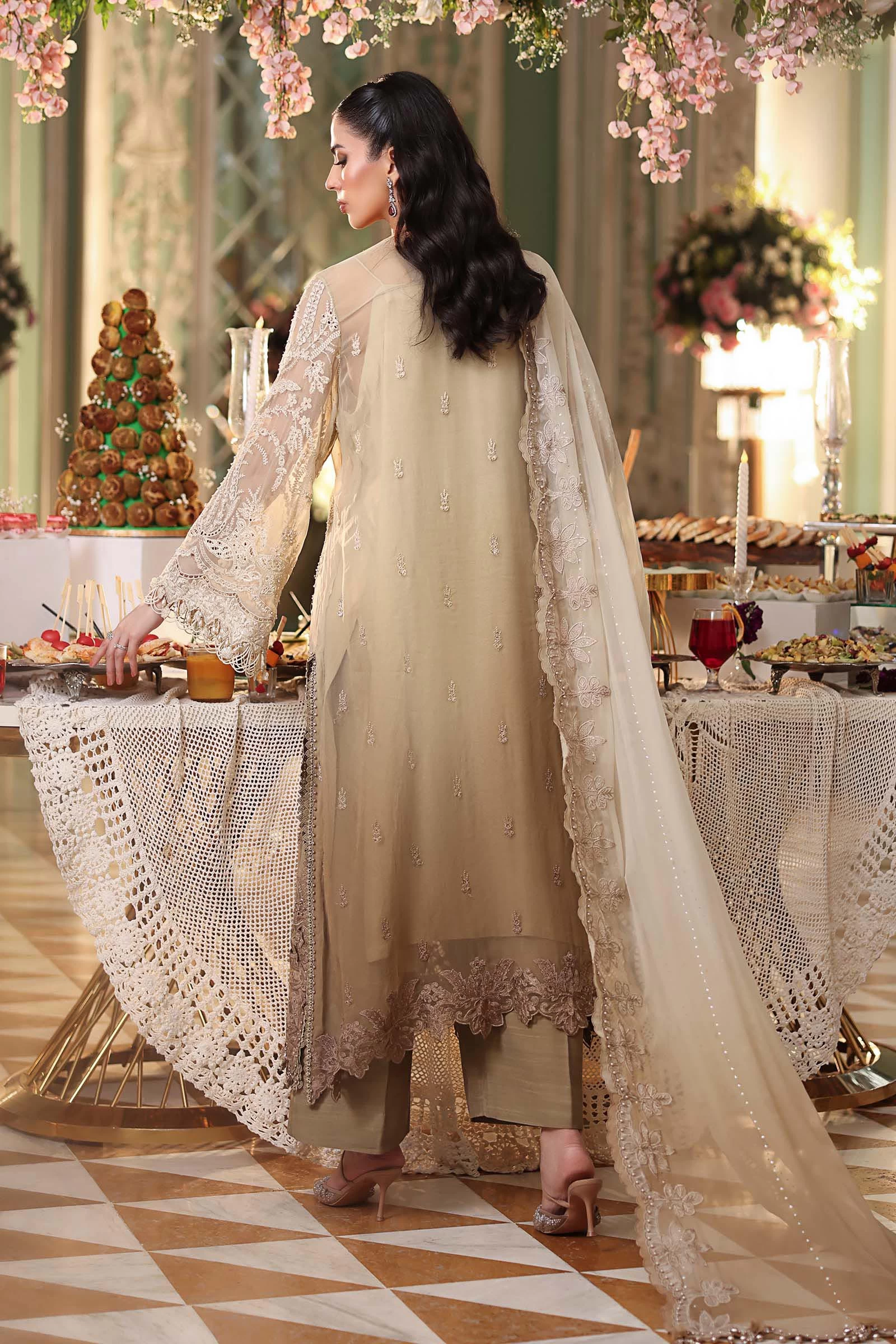 3 Piece Embroidered Chiffon Suit - MPC-26-103