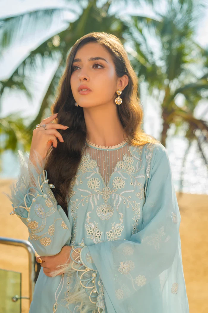 RTS | SHIRT, TROUSER & DUPATTA - SL-02-26-Sky Blue