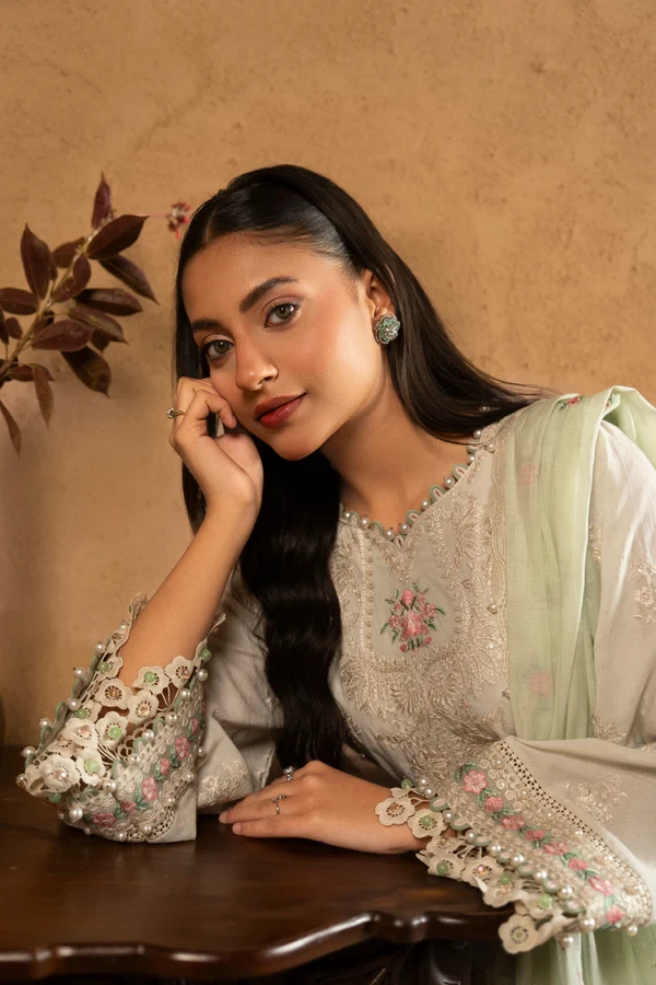RTS | SHIRT, TROUSER & DUPATTA -  SL-17-26-Mint Green