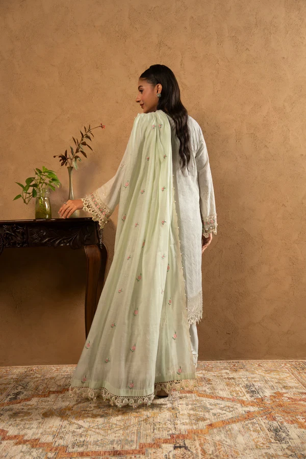RTS | SHIRT, TROUSER & DUPATTA -  SL-17-26-Mint Green