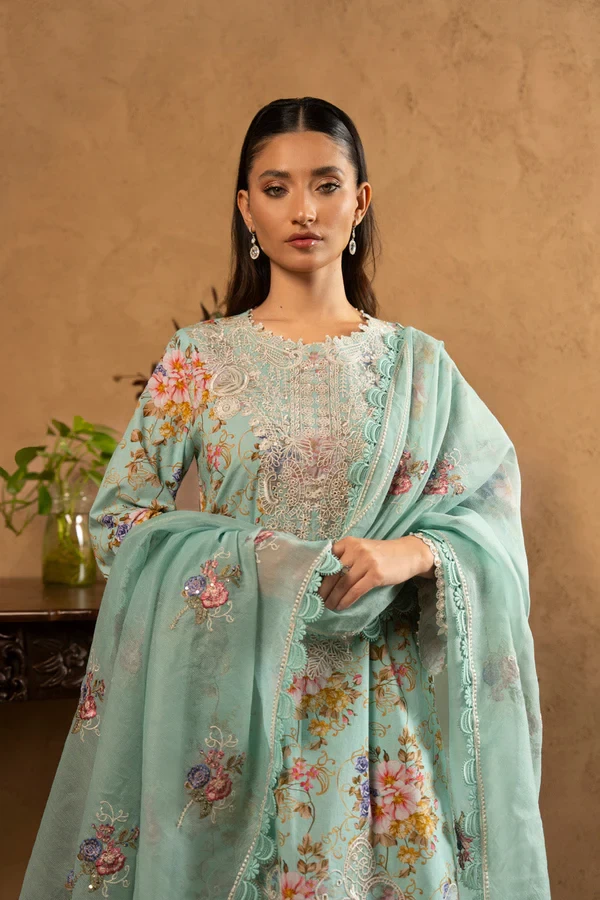 RTS | SHIRT, TROUSER & DUPATTA - SL-19-26-Light Blue