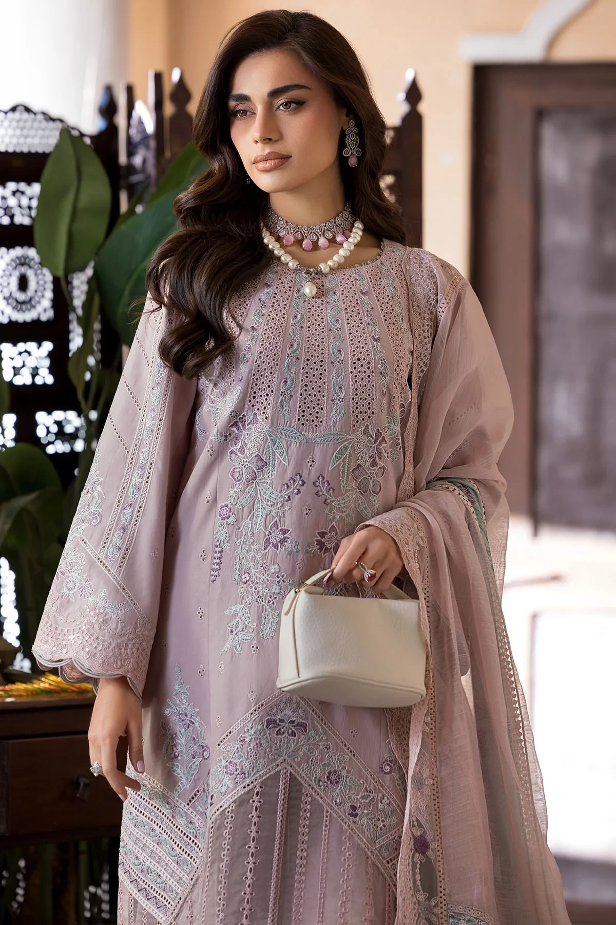 5916-CLEO EMBROIDERED LAWN - MWU05916-999-CLEO
