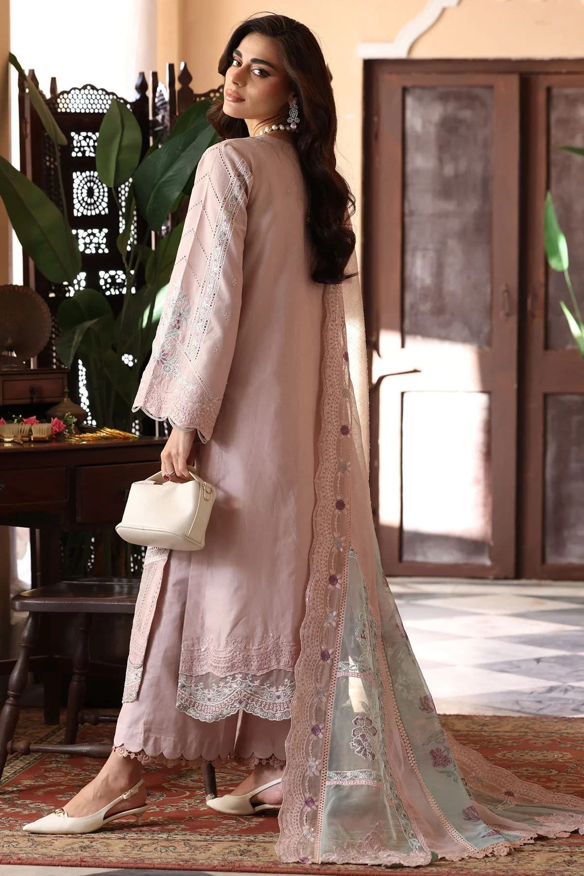 5916-CLEO EMBROIDERED LAWN - MWU05916-999-CLEO
