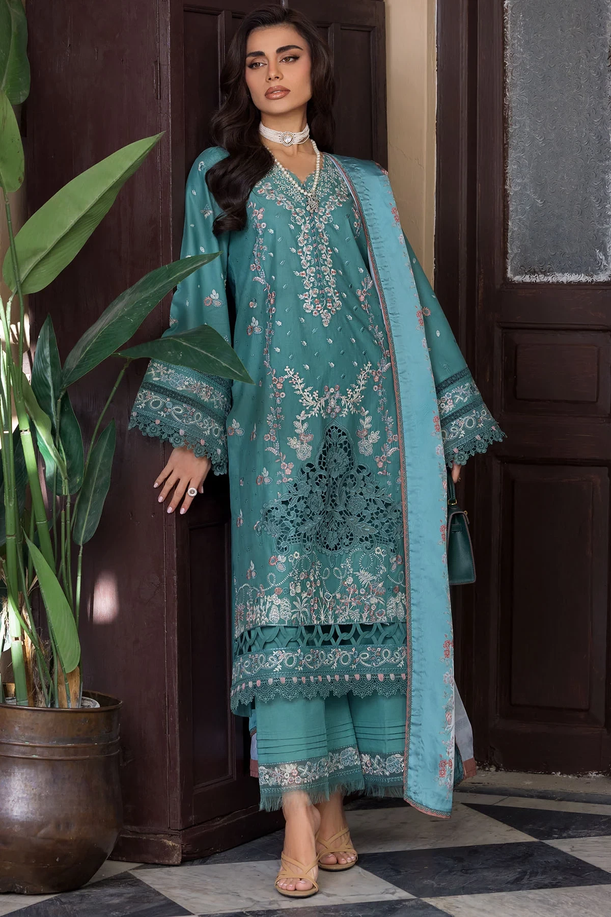5922-MIDNIGHT EMBROIDERED LAWN - MWU05922-999-MIDNIGHT