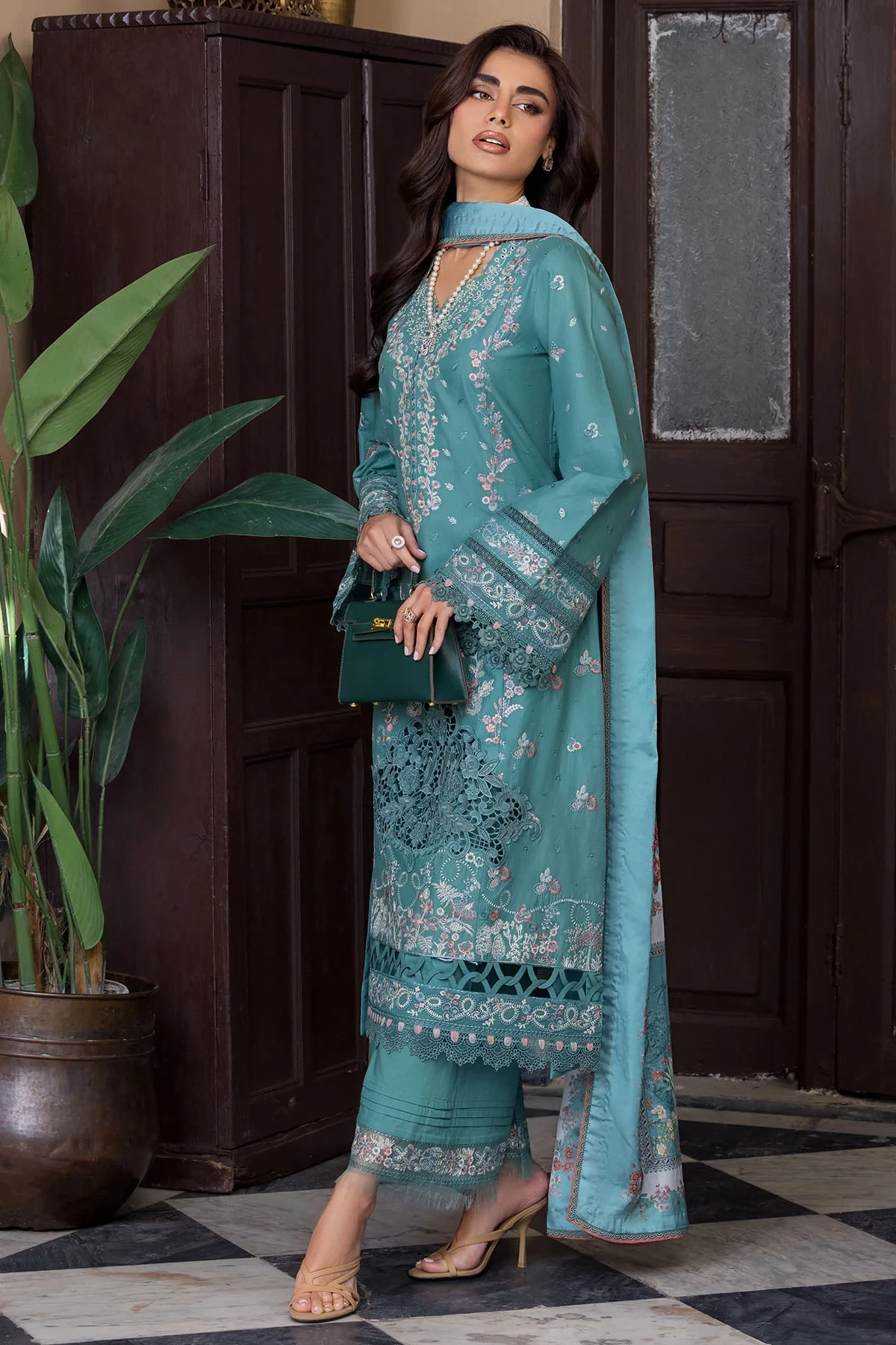 5922-MIDNIGHT EMBROIDERED LAWN - MWU05922-999-MIDNIGHT