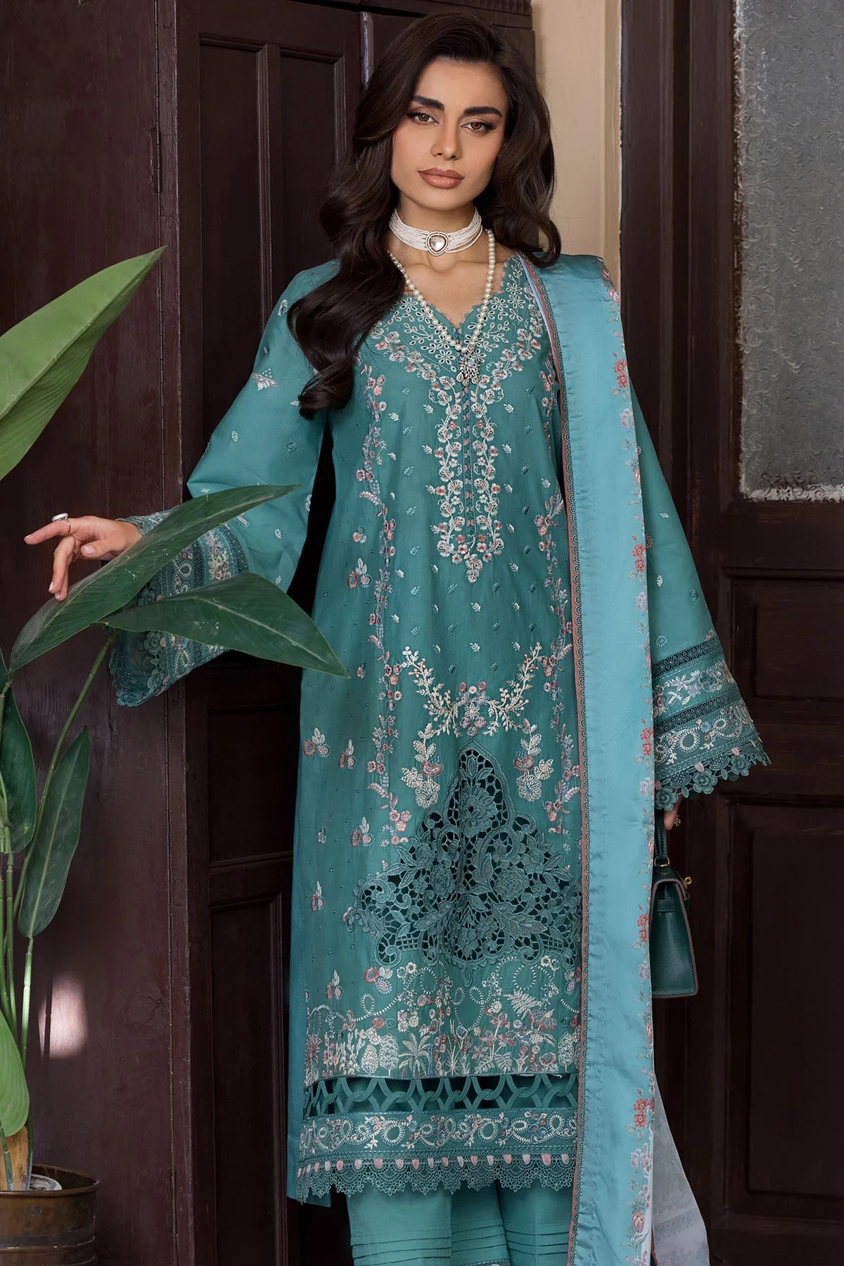 5922-MIDNIGHT EMBROIDERED LAWN - MWU05922-999-MIDNIGHT