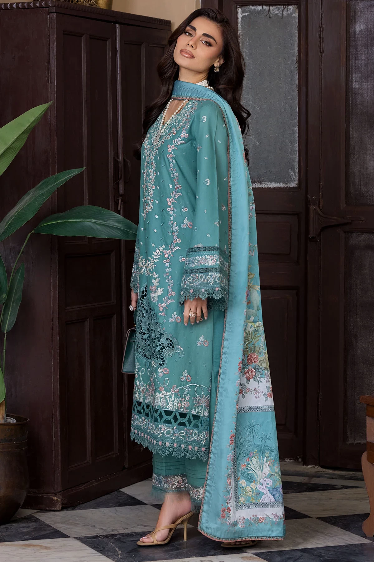 5922-MIDNIGHT EMBROIDERED LAWN - MWU05922-999-MIDNIGHT