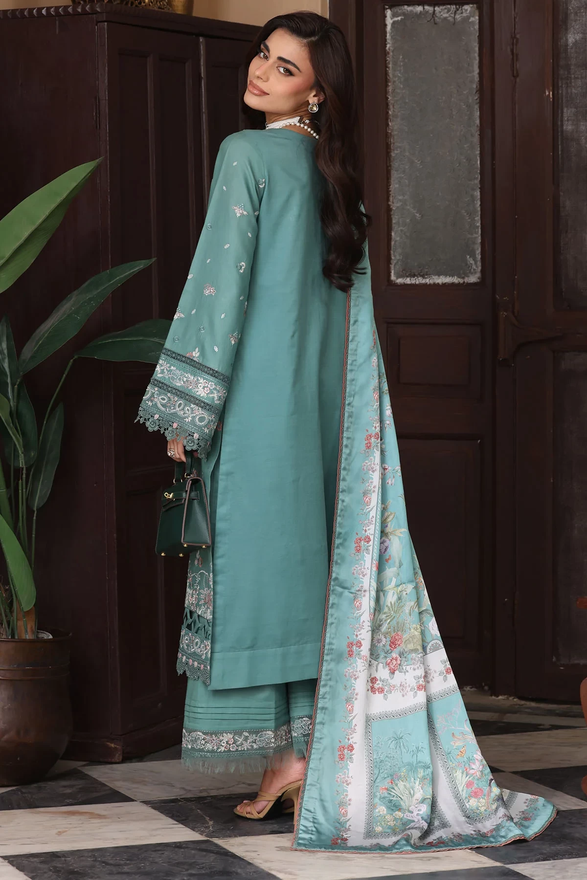 5922-MIDNIGHT EMBROIDERED LAWN - MWU05922-999-MIDNIGHT