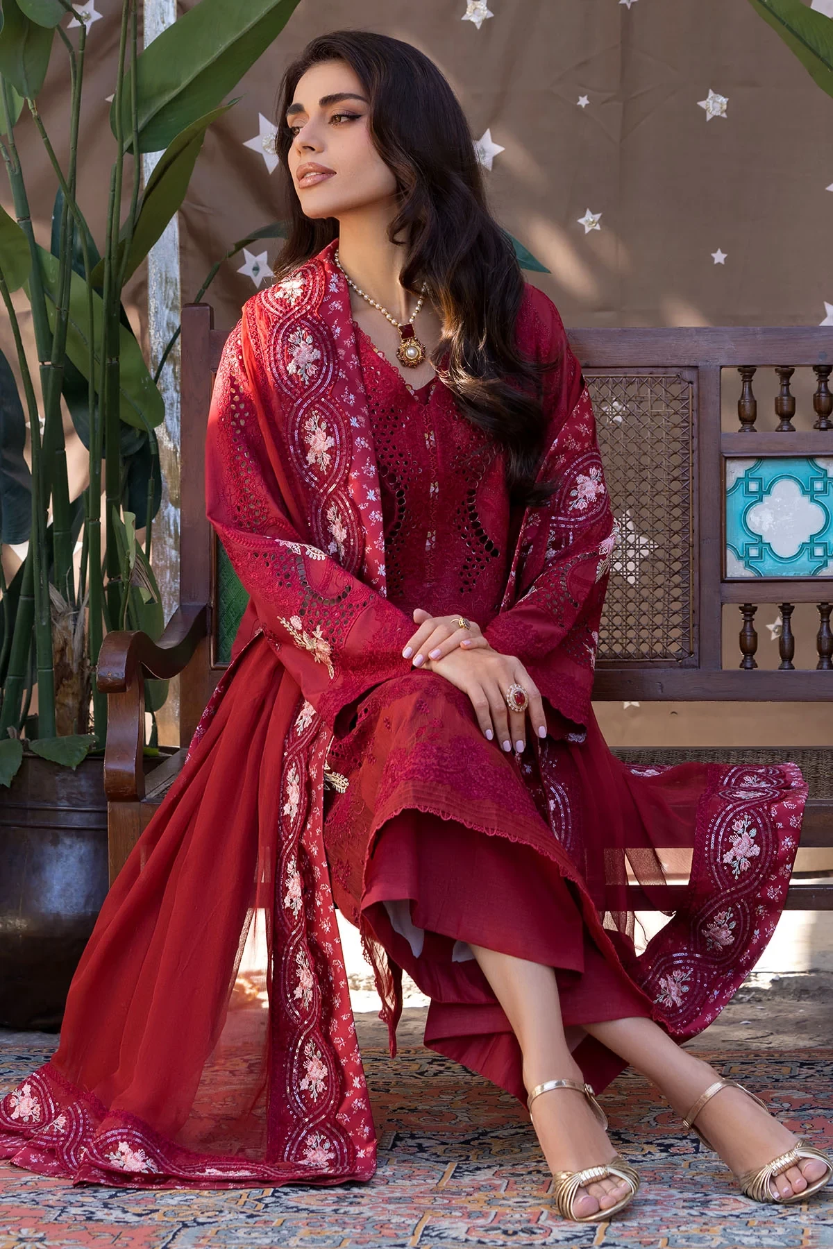 5928-IRISE EMBROIDERED LAWN - MWU05928-999-IRISE