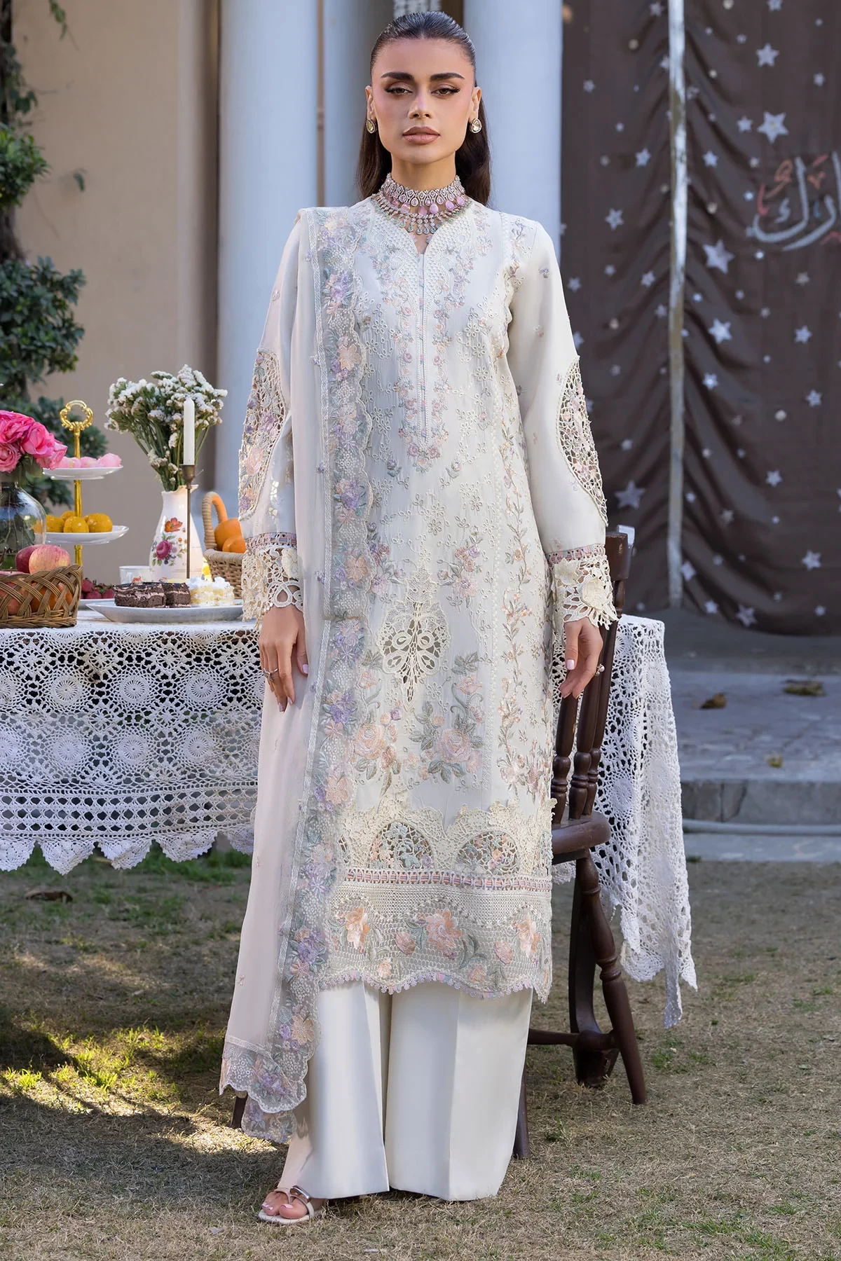 5930-SELIN EMBROIDERED LAWN - MWU05930-999-SELIN