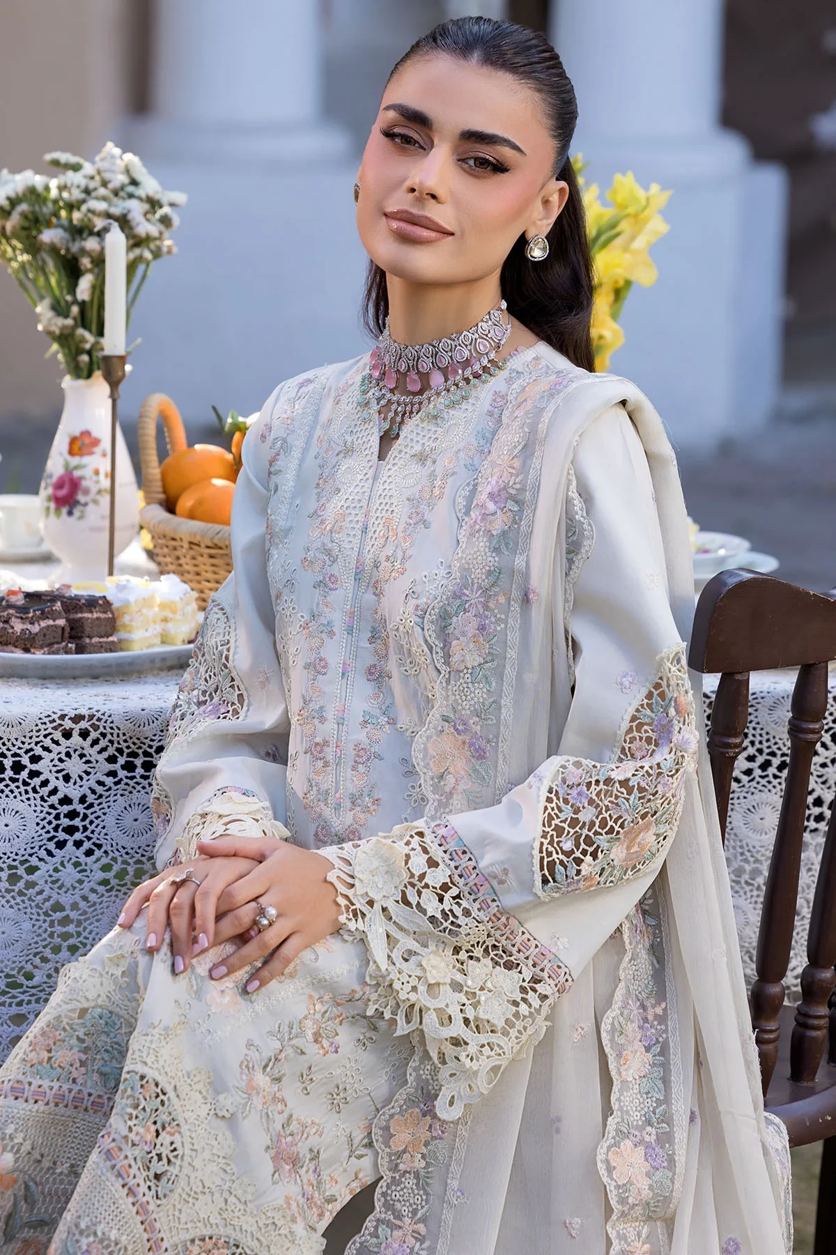 5930-SELIN EMBROIDERED LAWN - MWU05930-999-SELIN