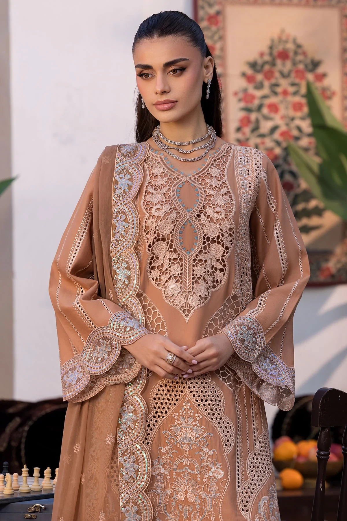 5933-NOEMI EMBROIDERED LAWN - MWU05933-999-NOEMI
