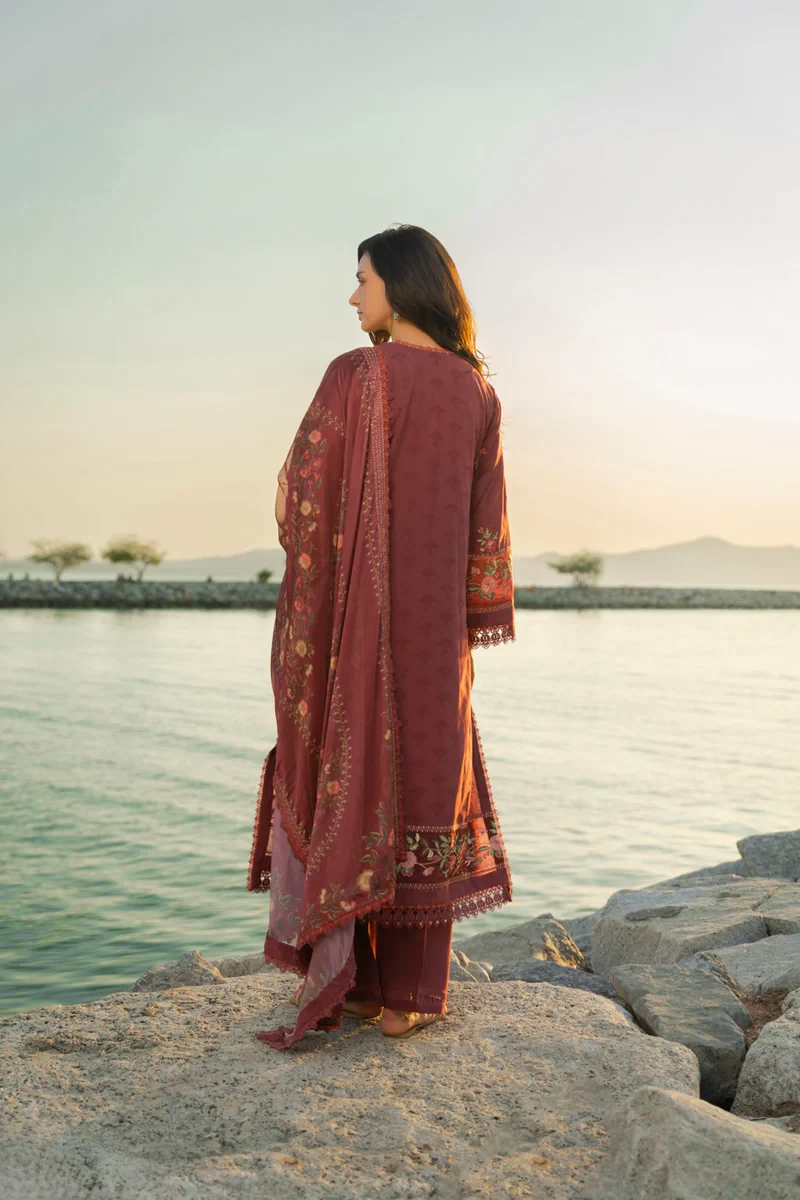 RTS | SHIRT, TROUSER & DUPATTA - SL-21-26-Maroon