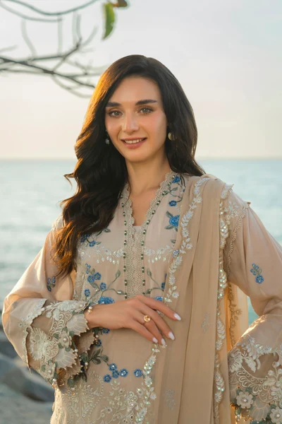 RTS | SHIRT, TROUSER & DUPATTA - SL-22-26-Beige