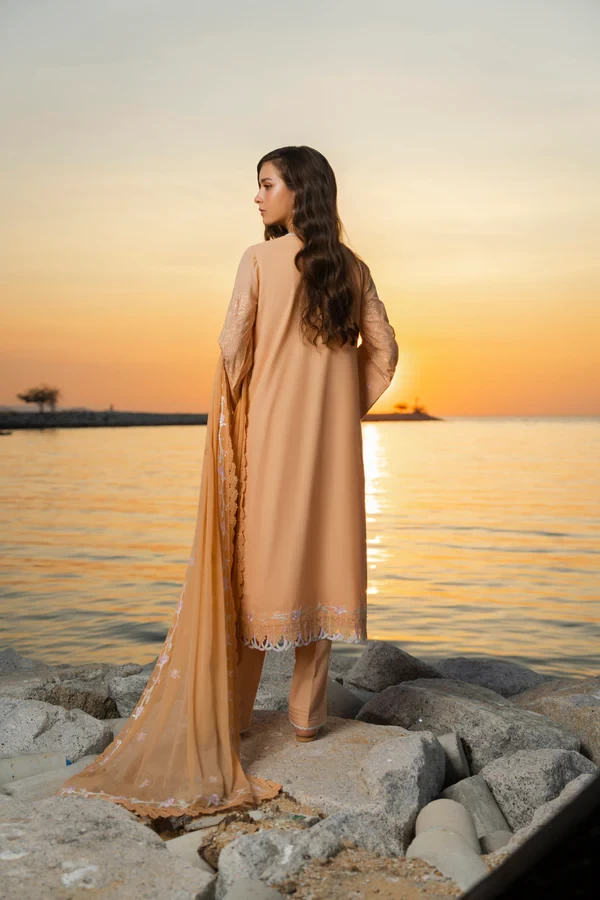 RTS | SHIRT, TROUSER & DUPATTA - SL-23-26-Peach