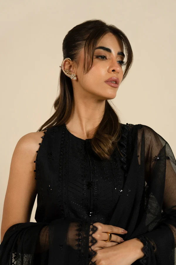 RTS | SHIRT, TOUSER & DUPATTA - SF-01-26-Black