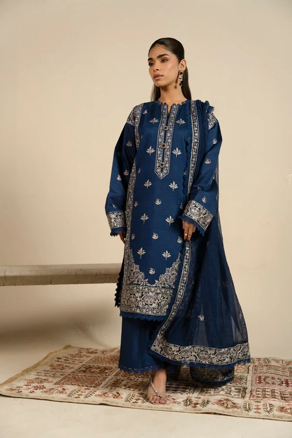 RTS | SHIRT, TOUSER & DUPATTA - SF-03-26-Blue