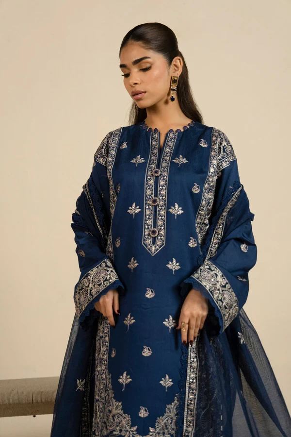 RTS | SHIRT, TOUSER & DUPATTA - SF-03-26-Blue