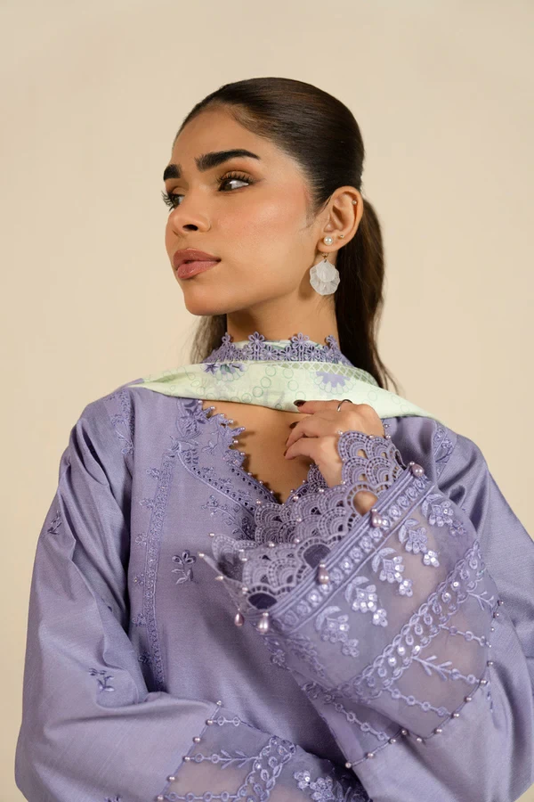 RTS | SHIRT, TOUSER & DUPATTA - SF-04-26-Purple
